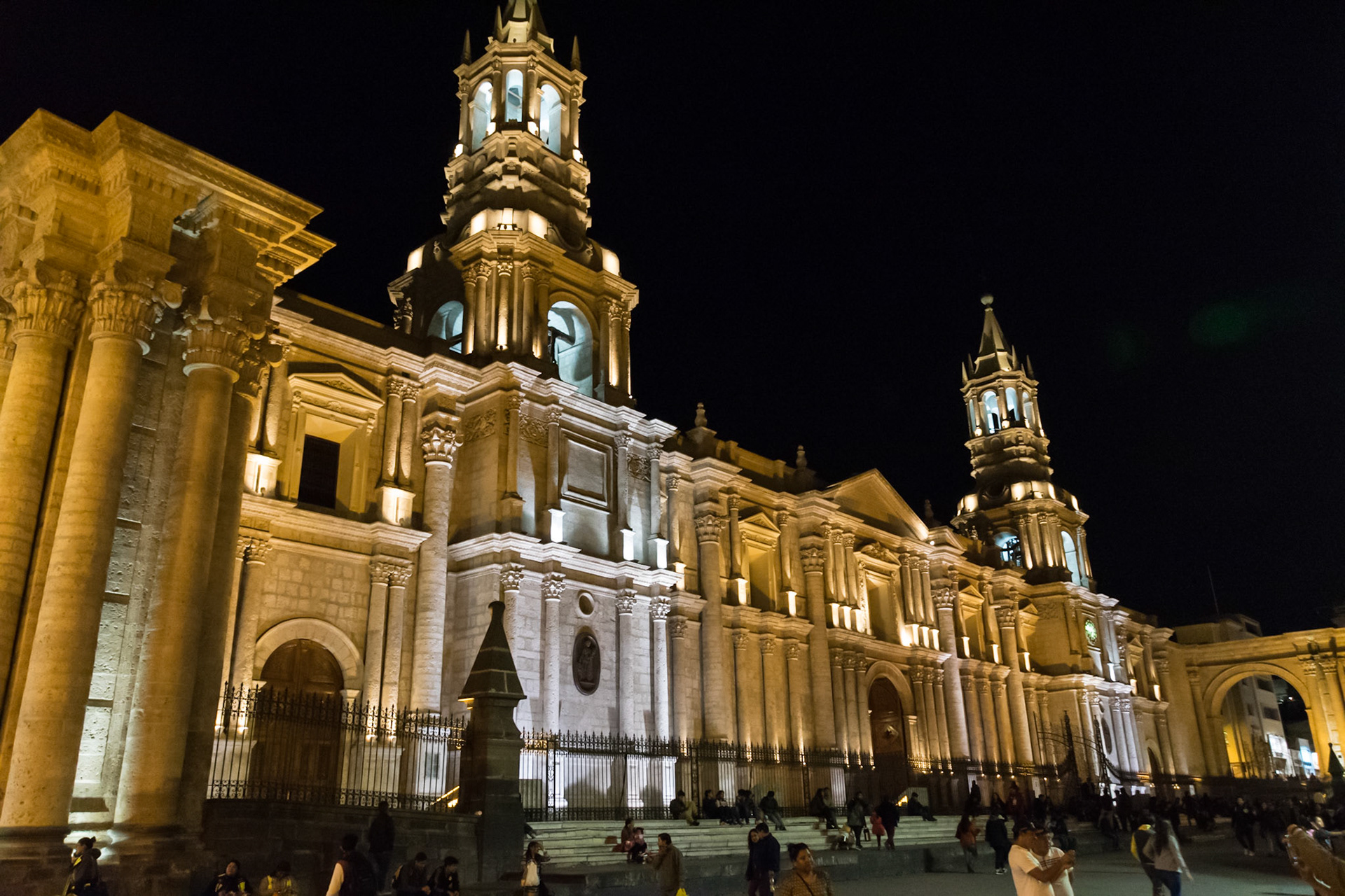 Cathedral by night, Arequipa