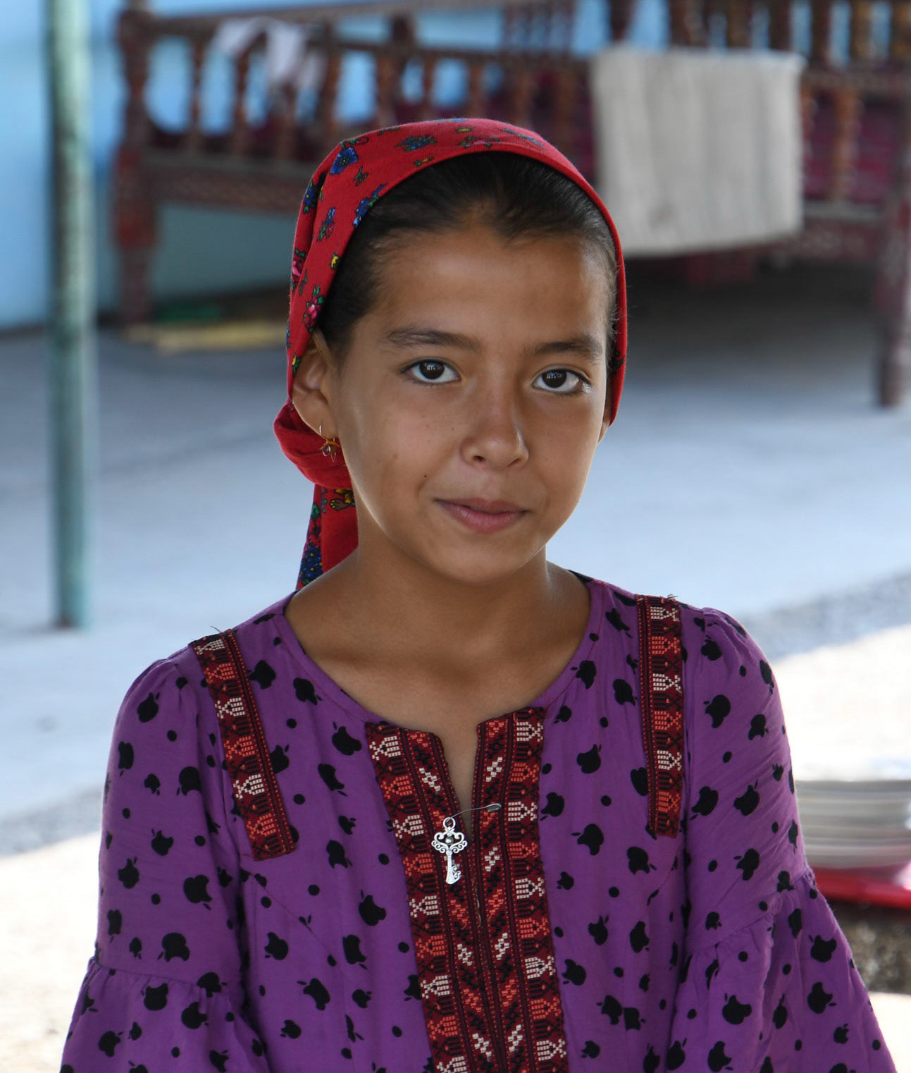 Young girl, Anau, Turkmenistan