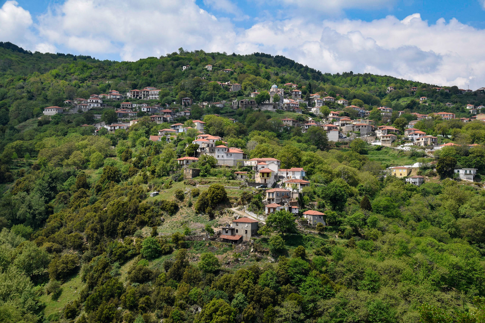 Mountain village, en route to Mystras