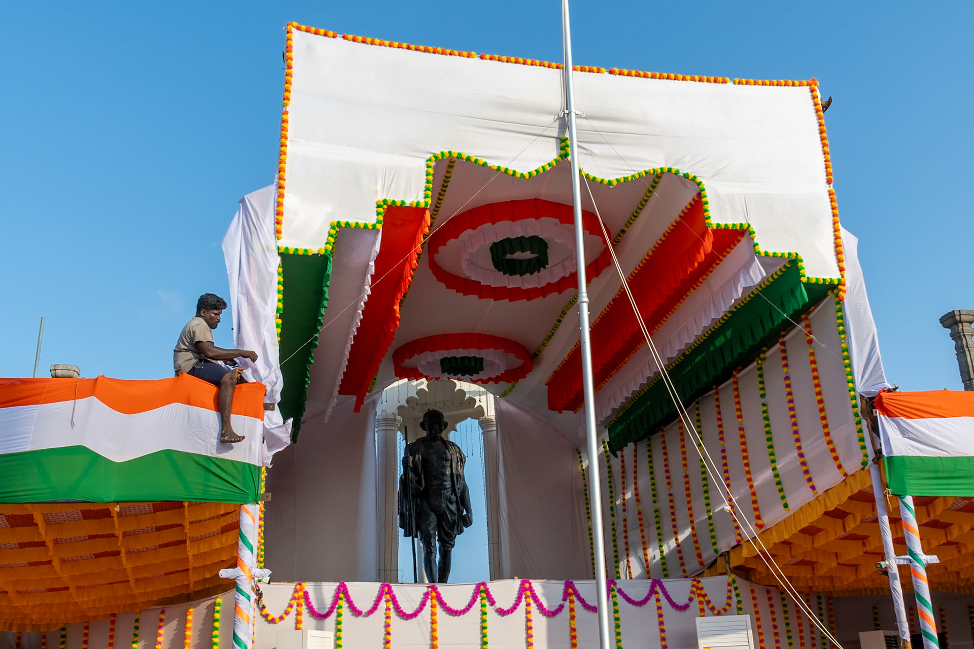 Preparing for National Day, Puducherry