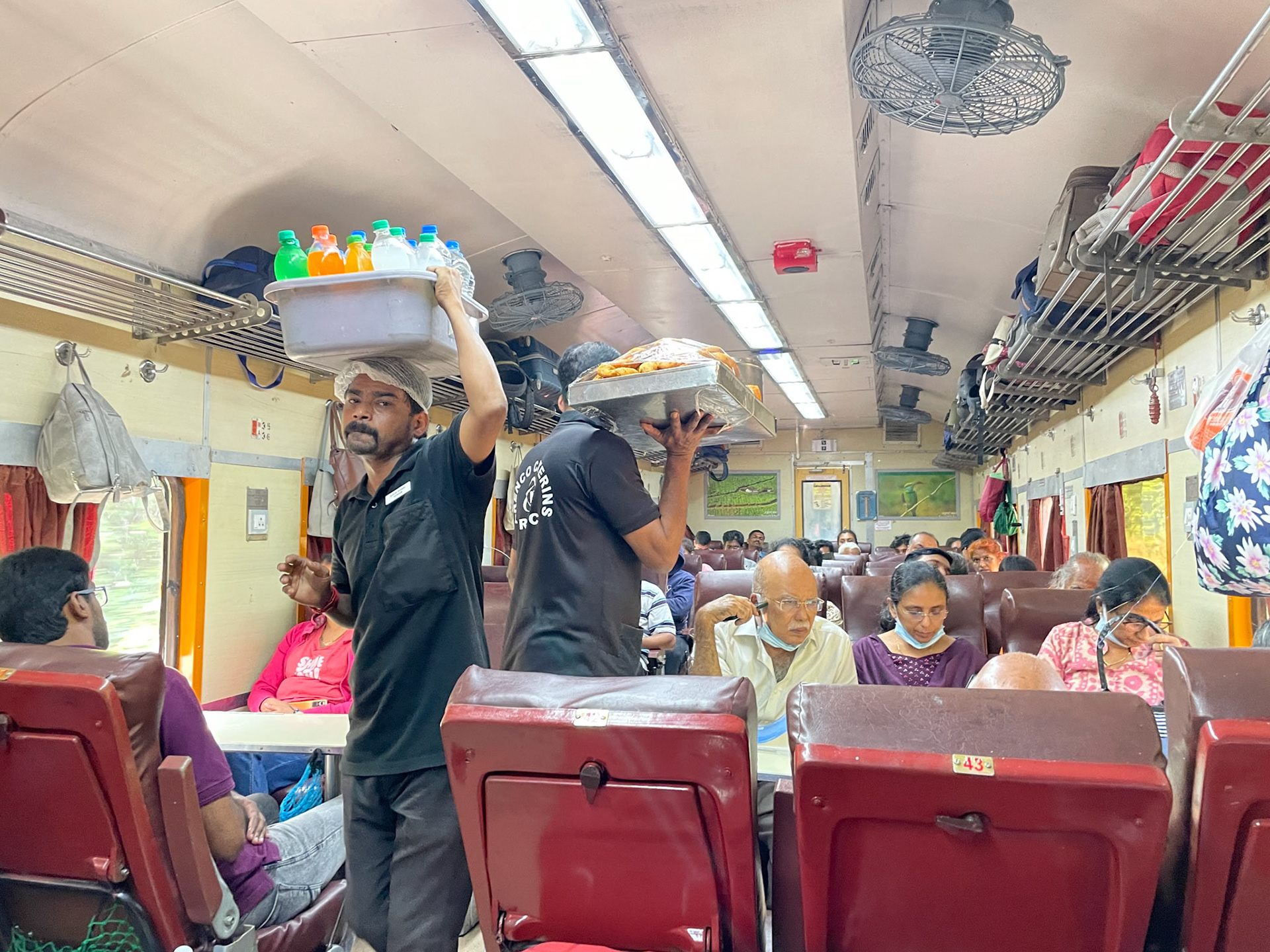 Aboard train, en route to Kochi