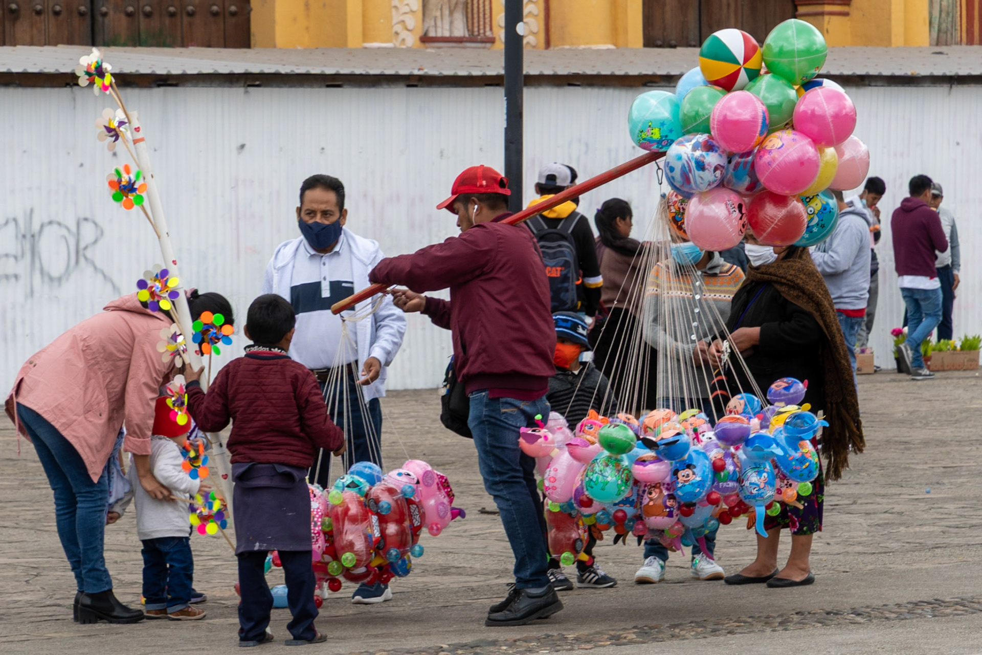Balloon seller, San Cristobal de las Casas, Mexico