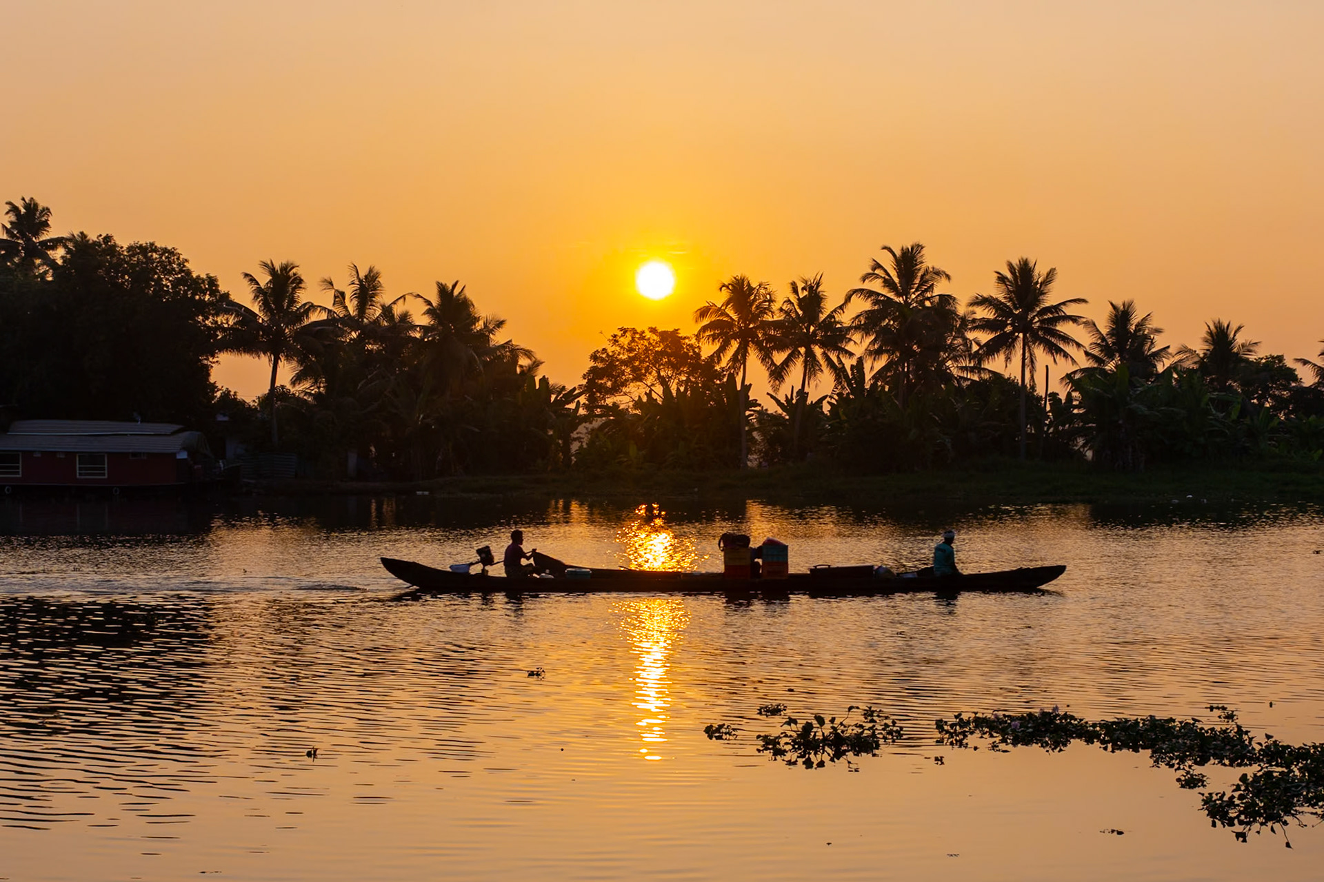 Sunset, Backwaters, Alleppey