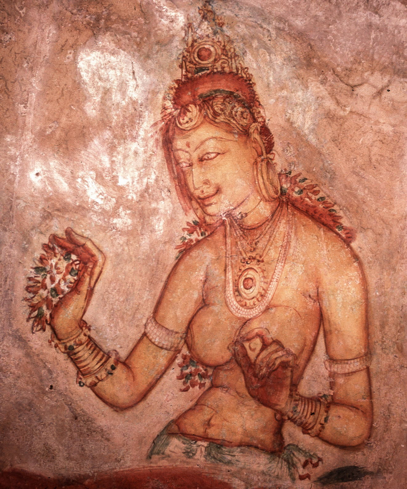 Fresco, Sigiriya (photographed in 1982)
