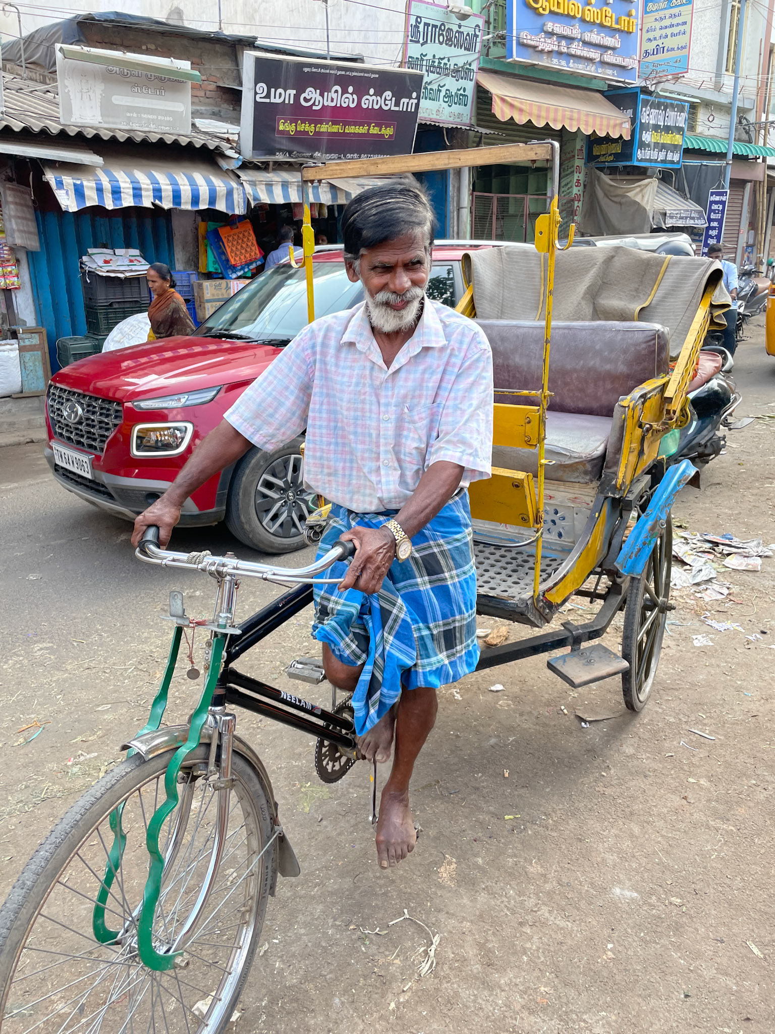 Our rickshaw driver, Madurai