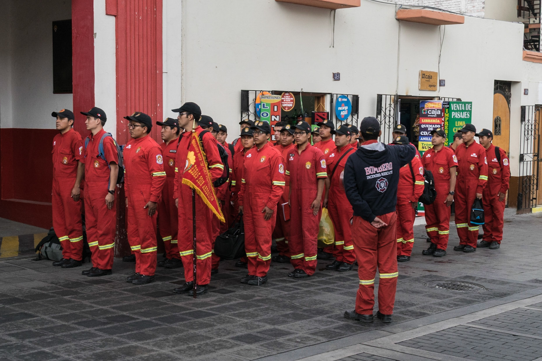 Firemen, Arequipa, Peru