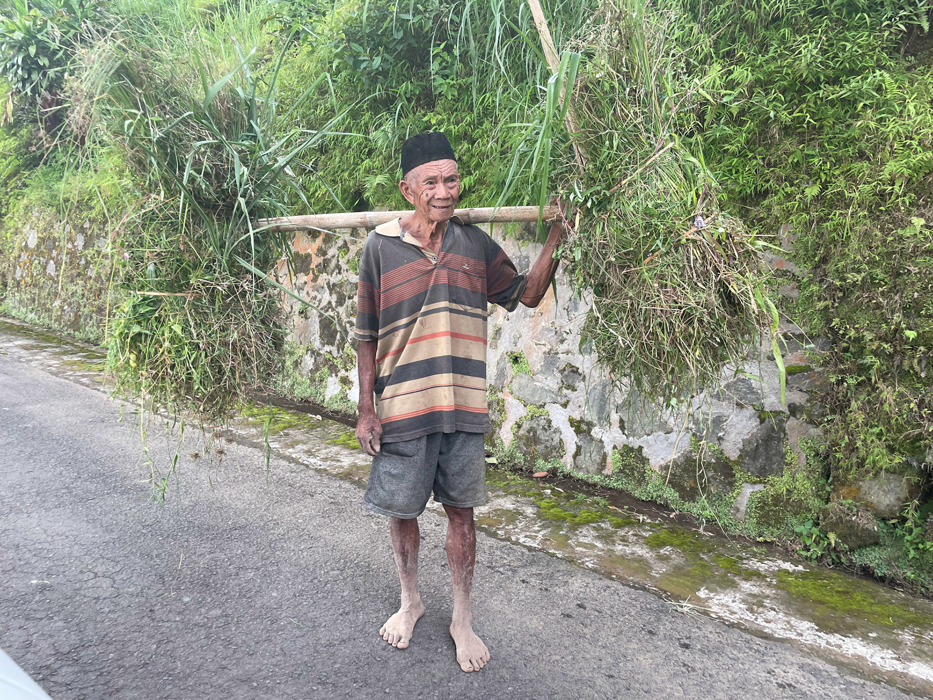 Elderly man, Sukuh, Indonesia