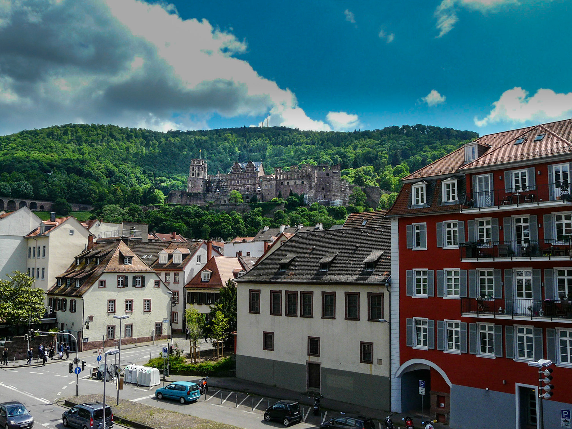 View towards Castle, Heidelberg