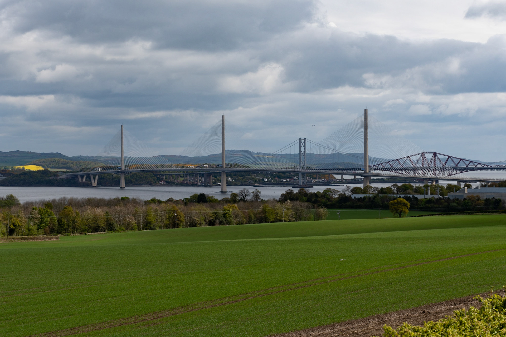 The Forth Bridge (2015): The Forth Bridge behind the Forth Road Bridge