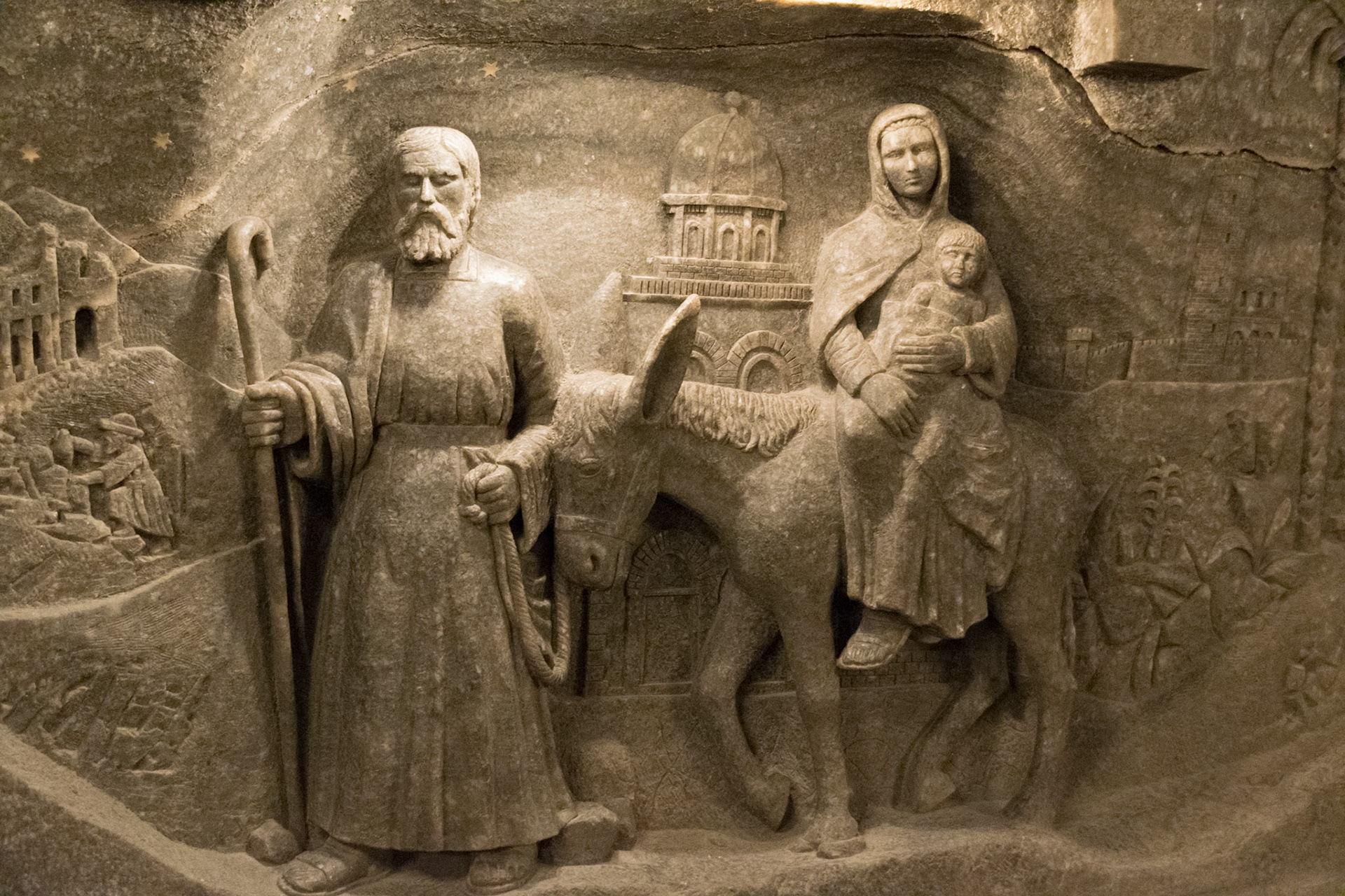 Carvings in the Church, Salt Mine, Wieliczka
