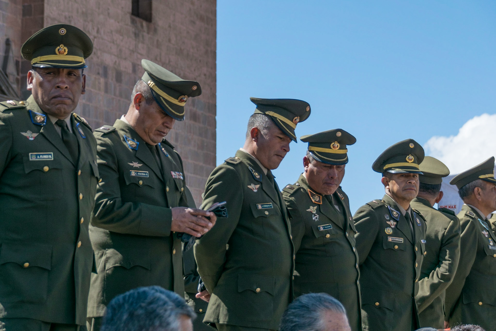 Senior officers, Military parade, Cusco