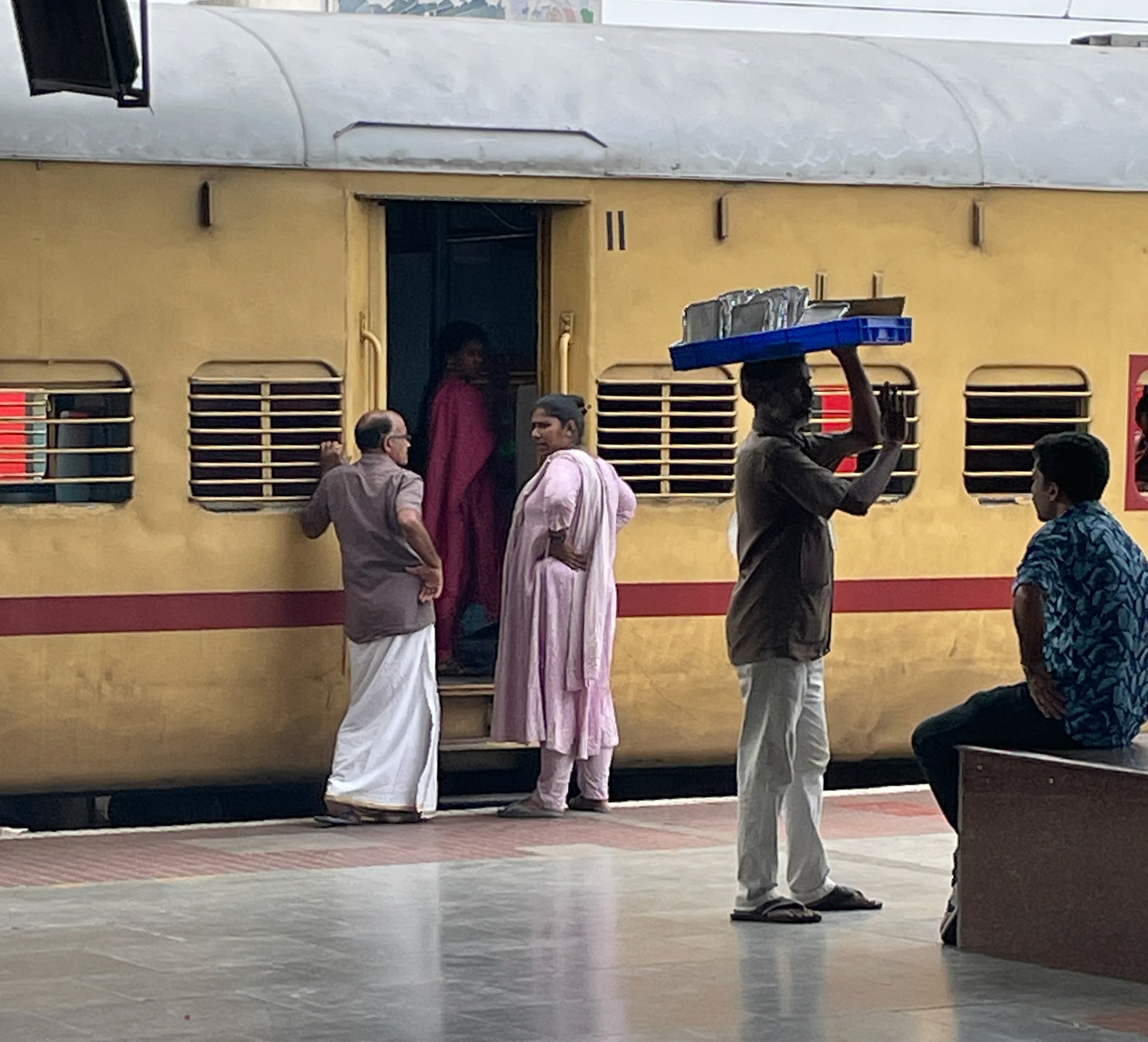 At the Train Station, Coimbatore, India, 2024