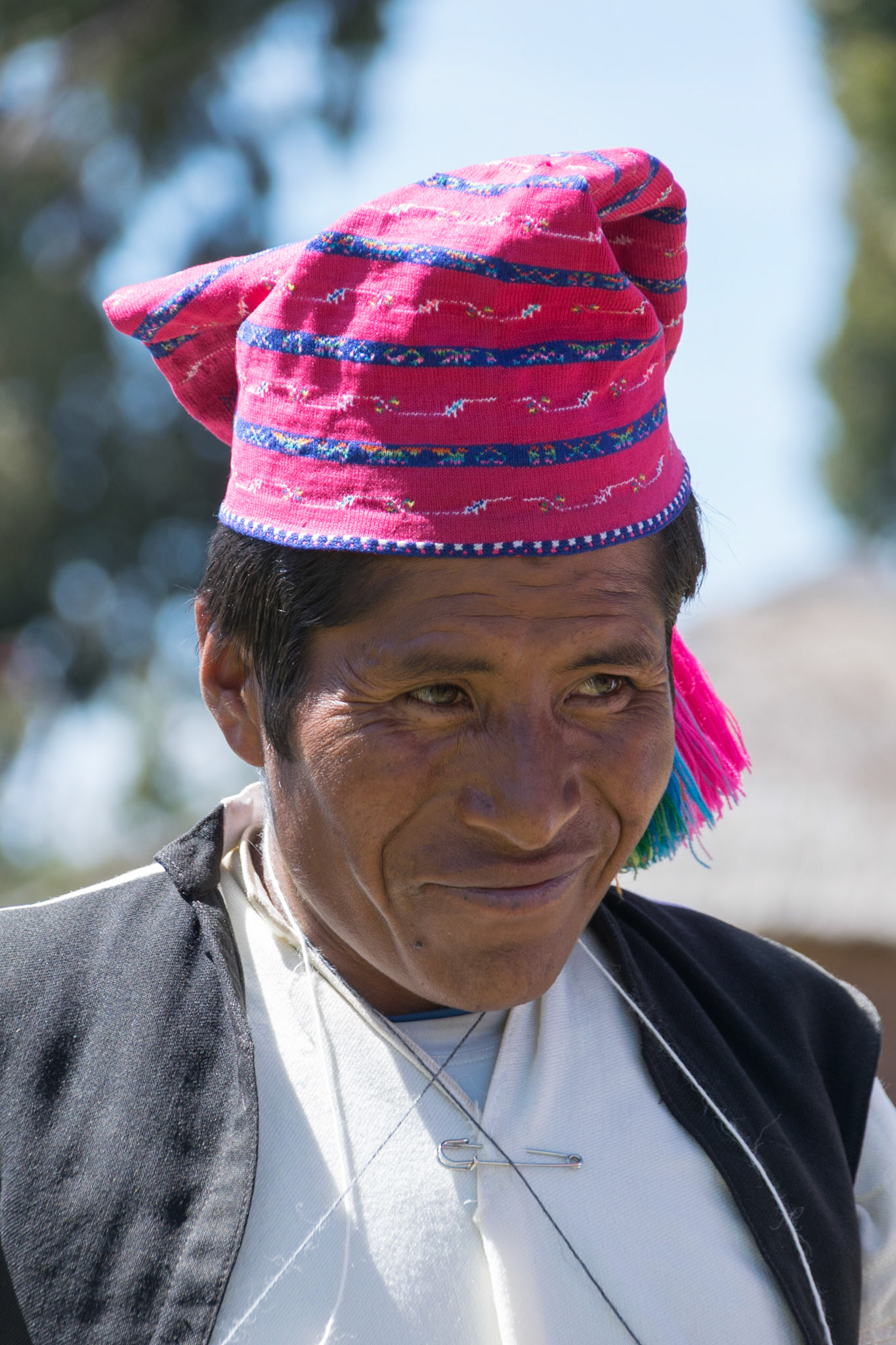 Man, Taquile Island, Lake Titicaca, Peru