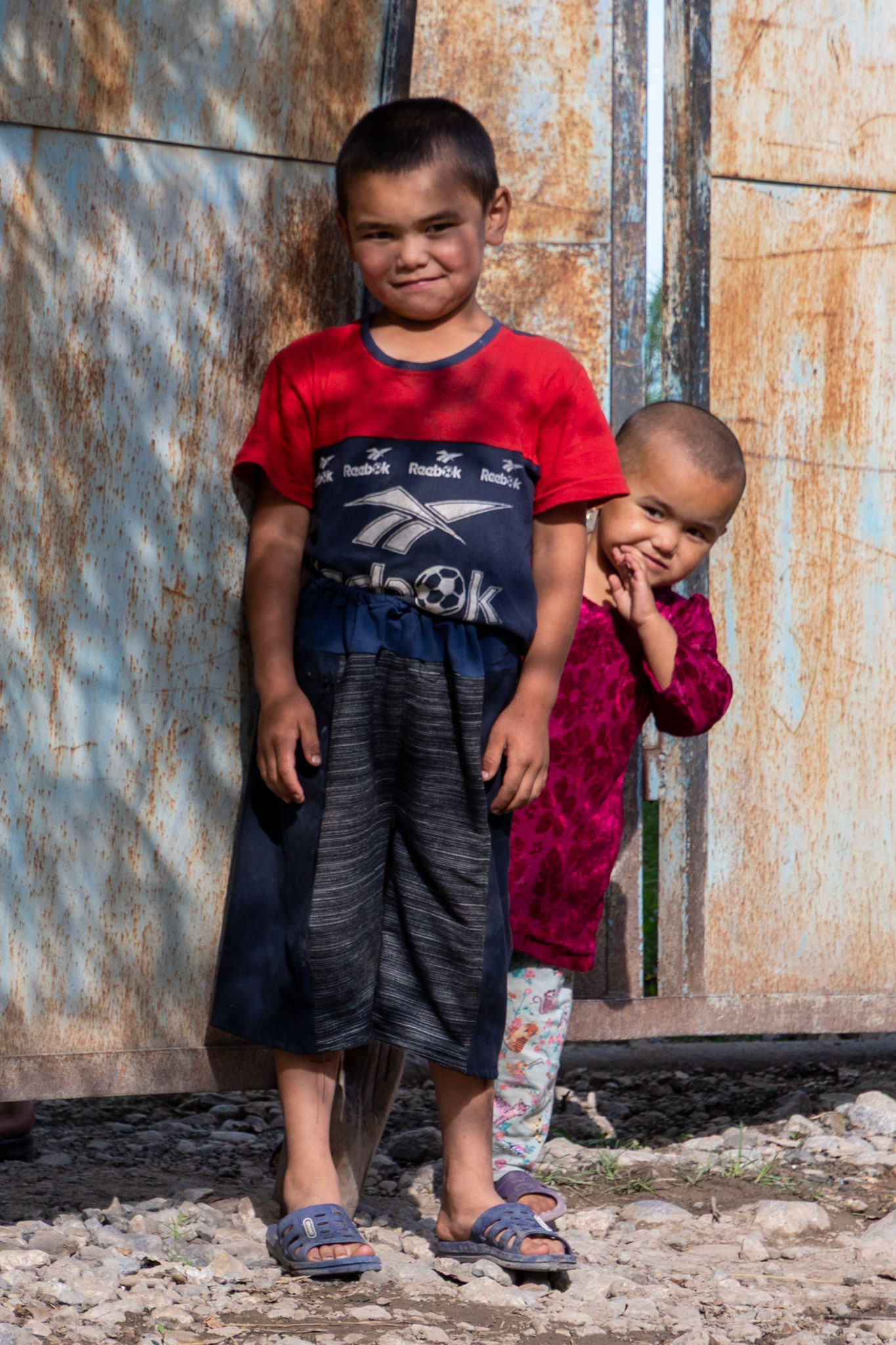 Young boy and girl, Arslan Bob, Kyrgyzstan