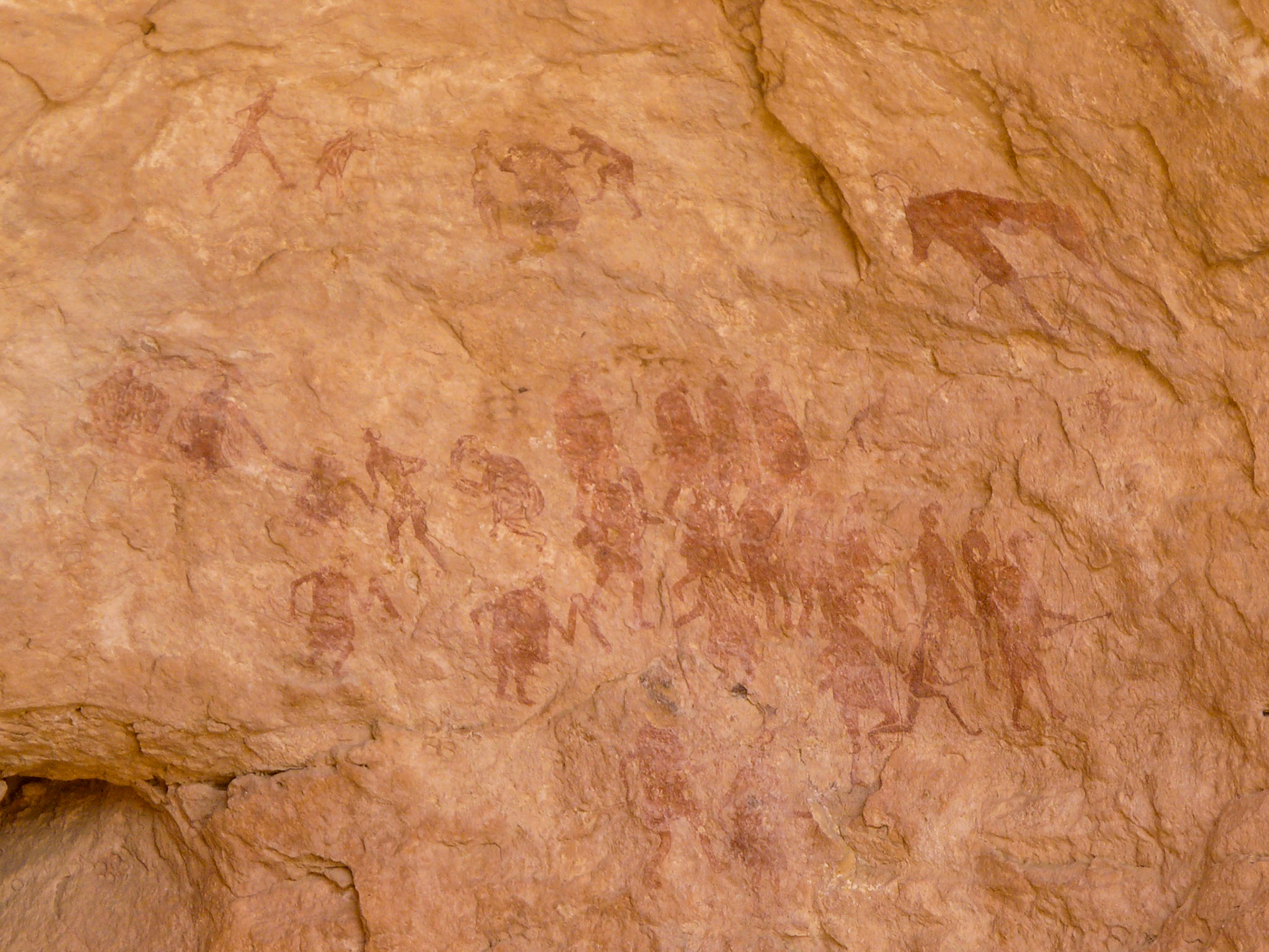 Painting of wedding scene, Southern Akakus