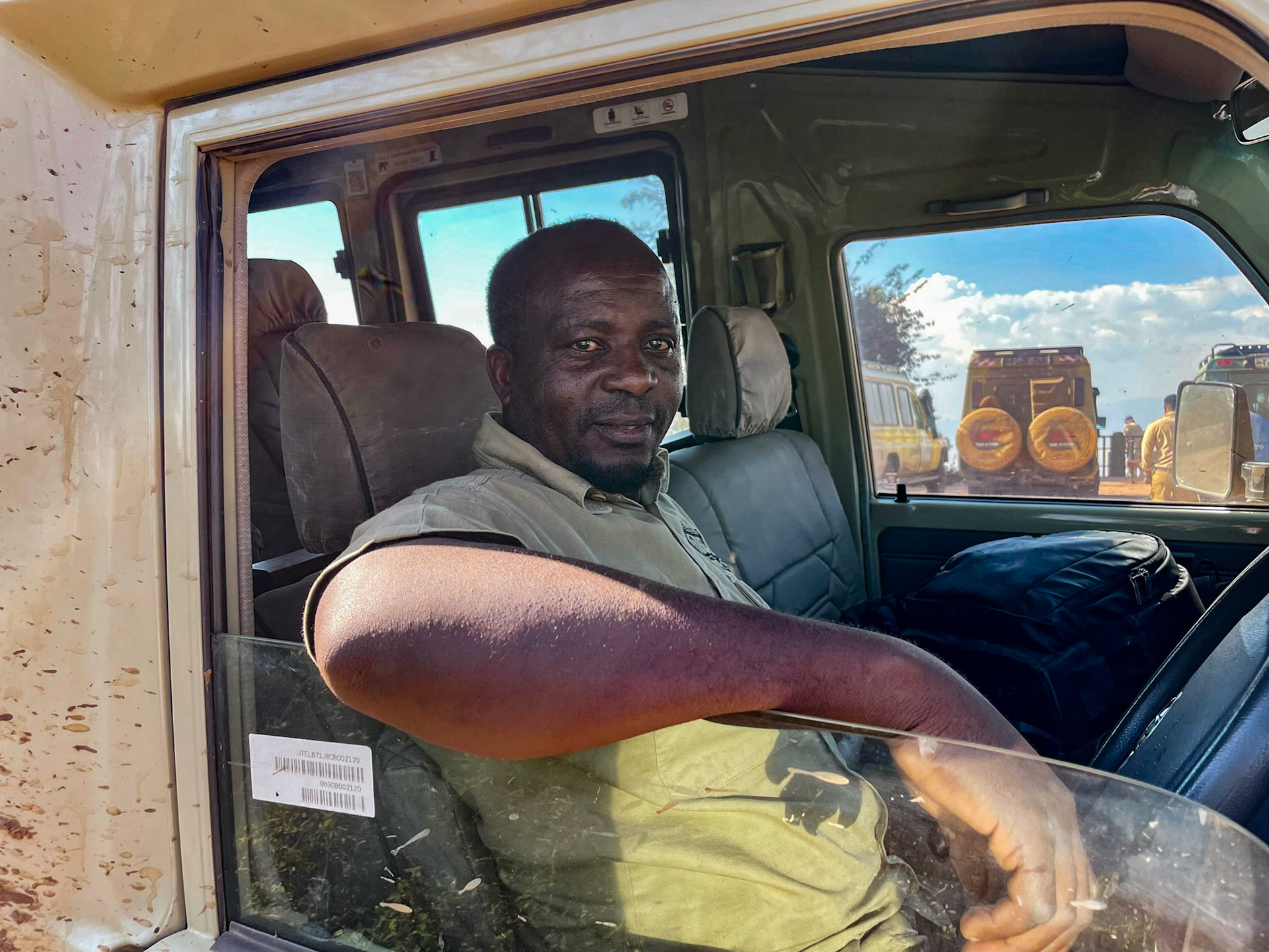 Nemes in his truck, Ngorongoro Crater Viewpoint, Tanzania