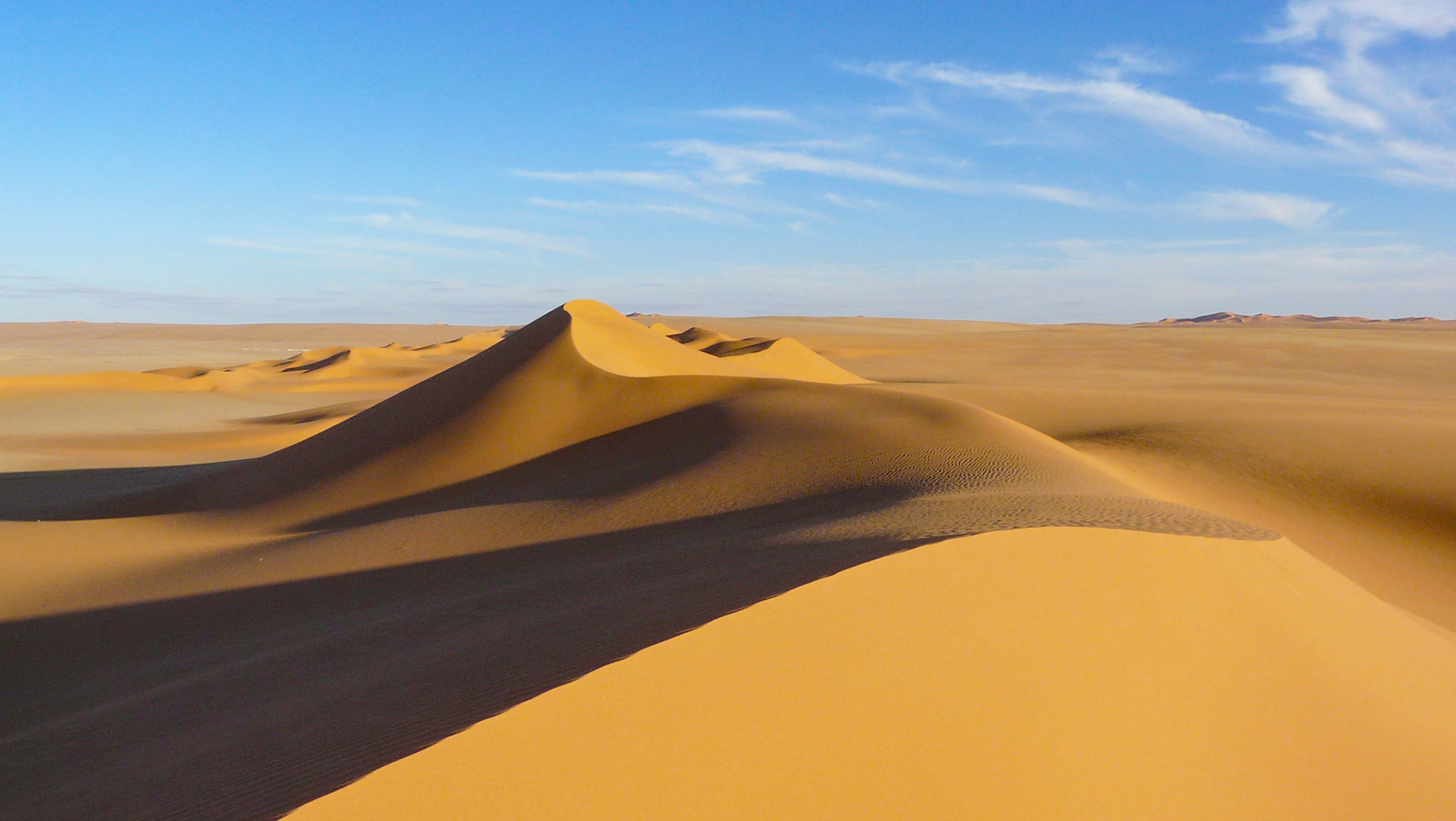 Dunes at dusk, Murzuq Sandsea