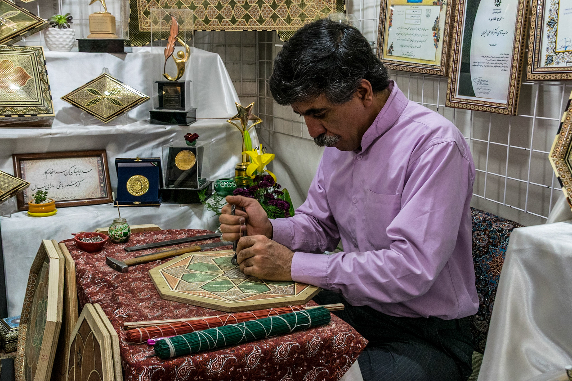 Decorative box-maker, Shiraz, Iran