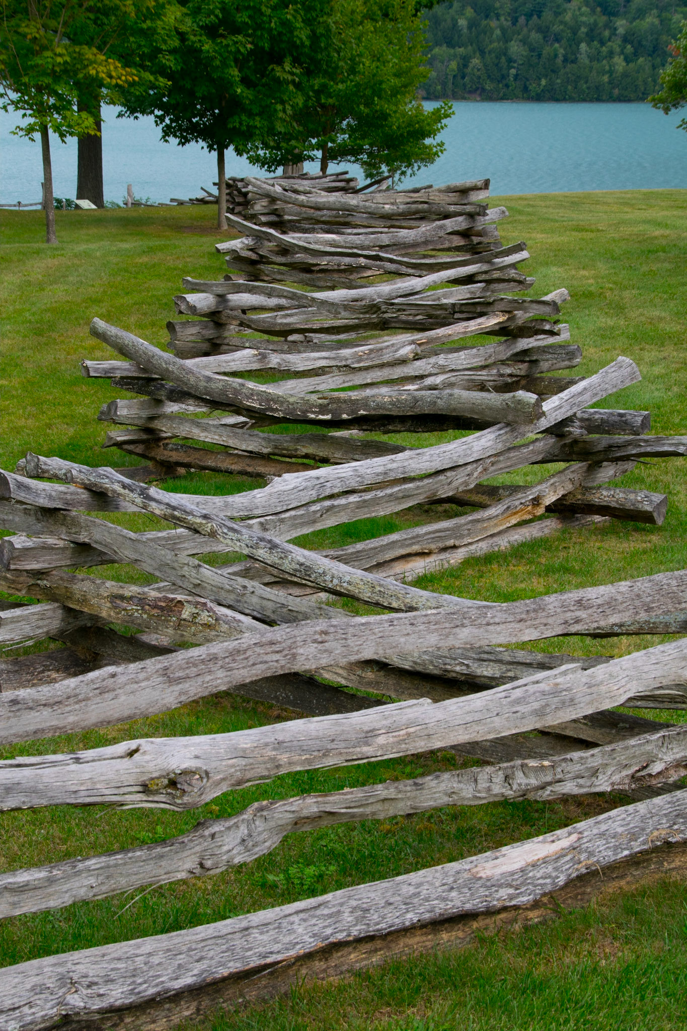 Traditional stock fence, Fenimore Art Museum, Cooperstown