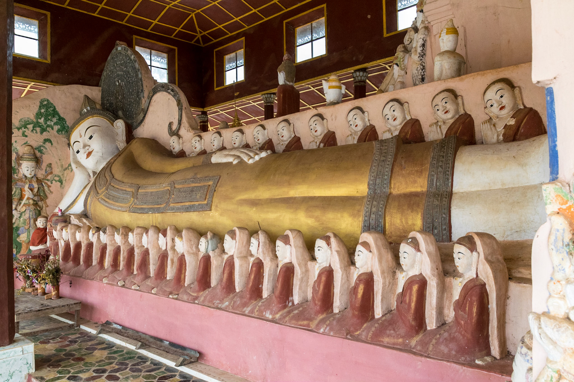 Reclining Buddha, Tharkong Pagoda, Sagar