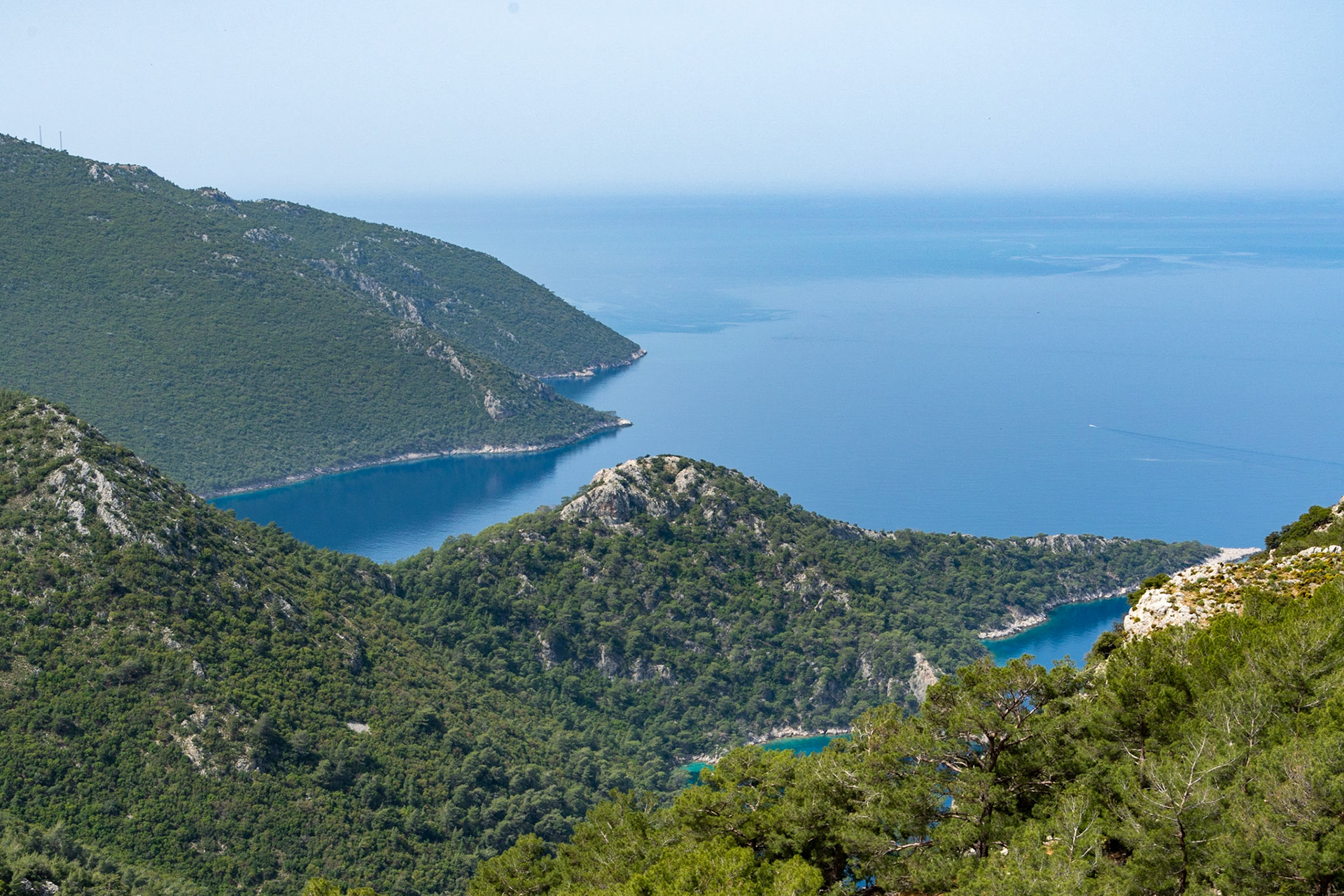 View from mountain road, near Faralya, Turkiye