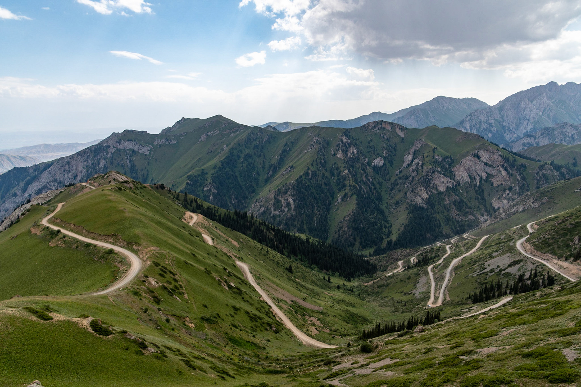 View from Moldo Ashuu Pass, Kyrgyzstan