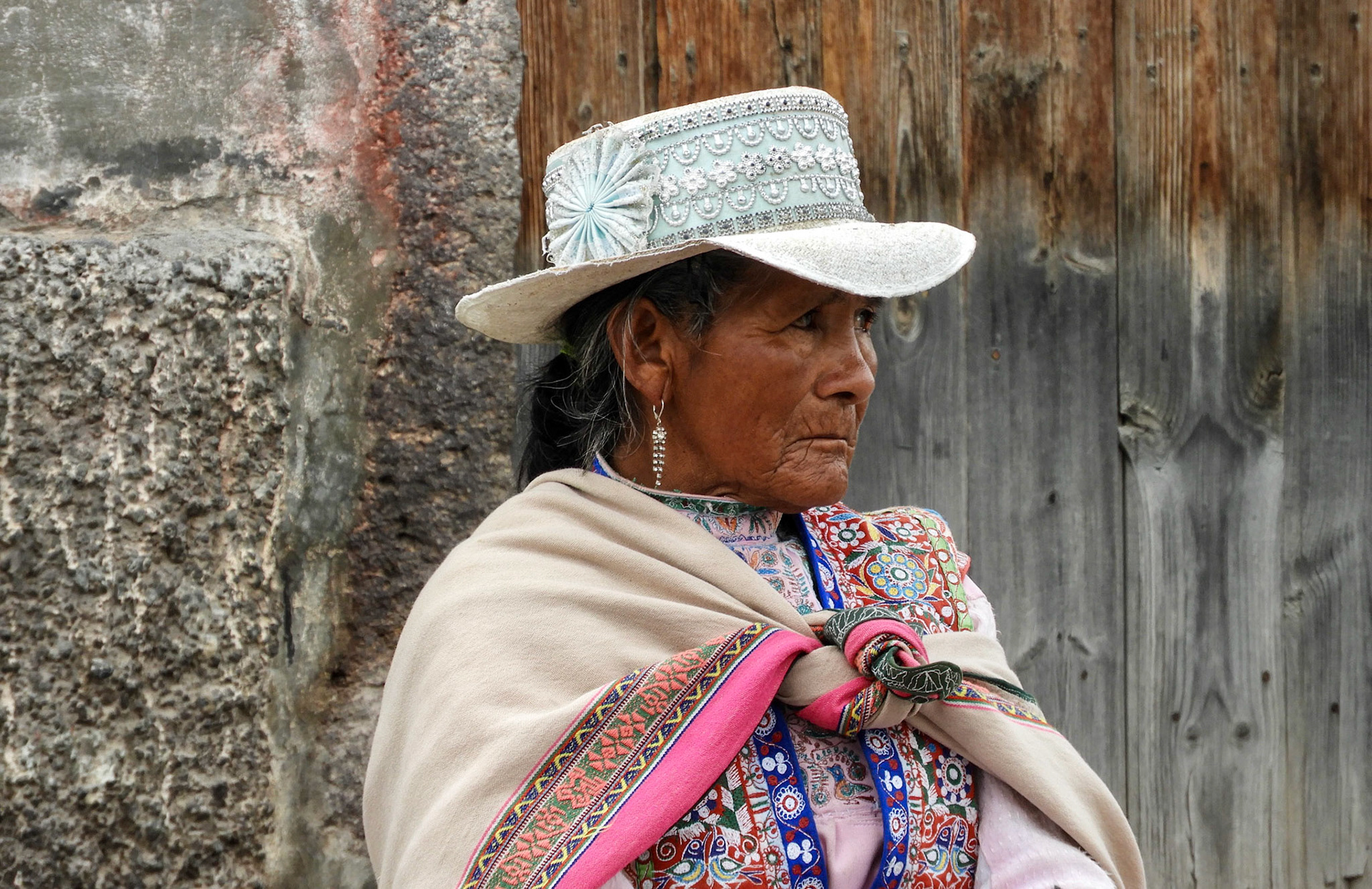 Elderly lady (credit: Alfiehaz), Achoma, Peru