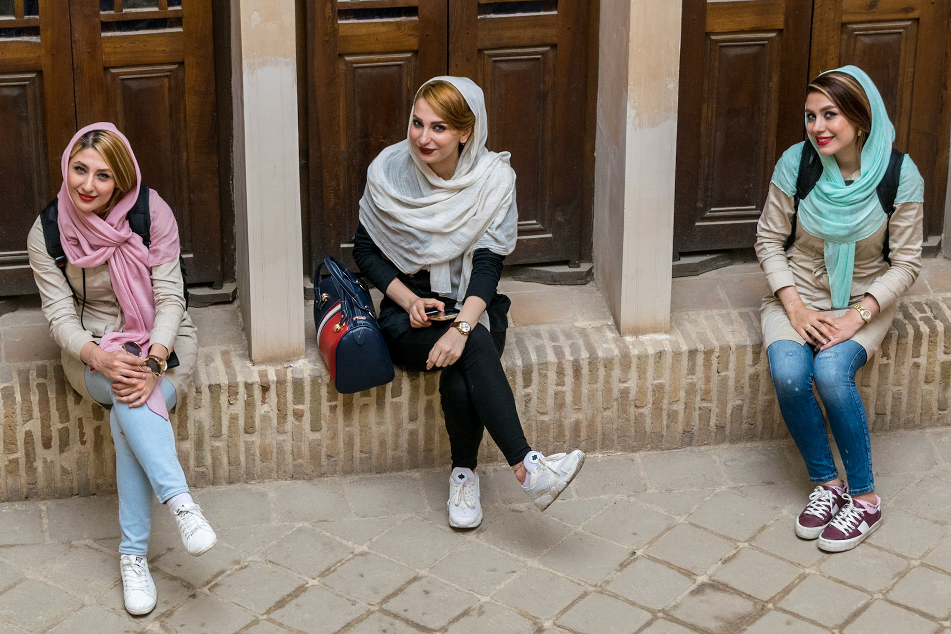 Young ladies, Kashan, Iran