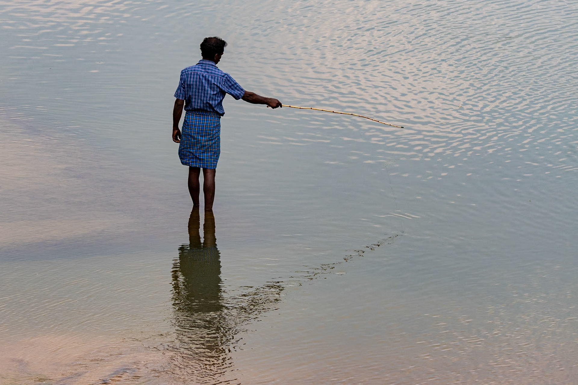 Fisherman, en route to Puducherry, India, 2024