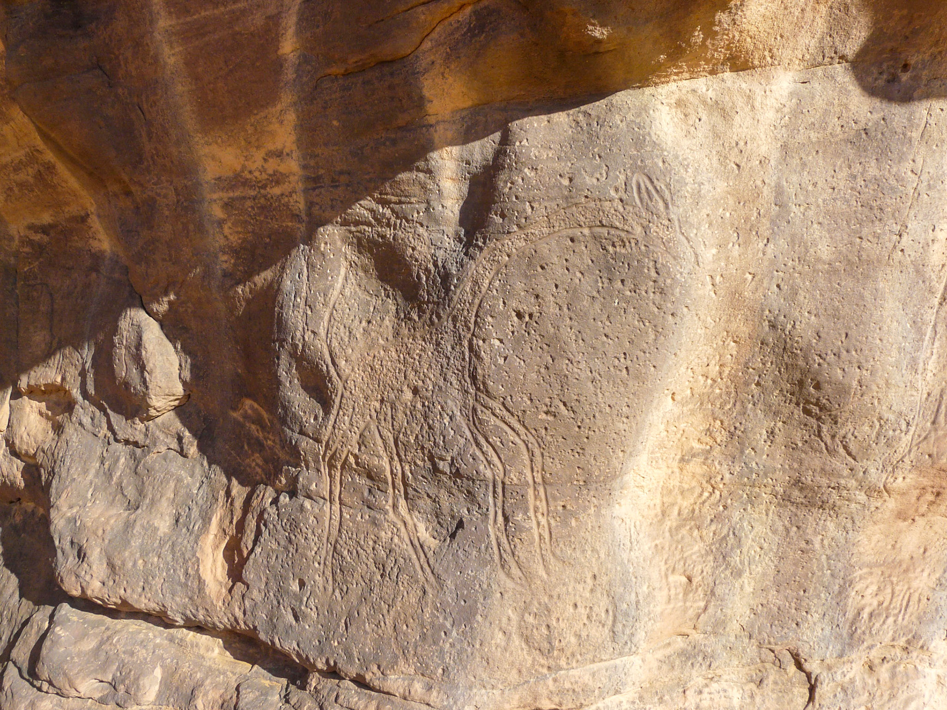 Carving of giraffe, Northern Akakus
