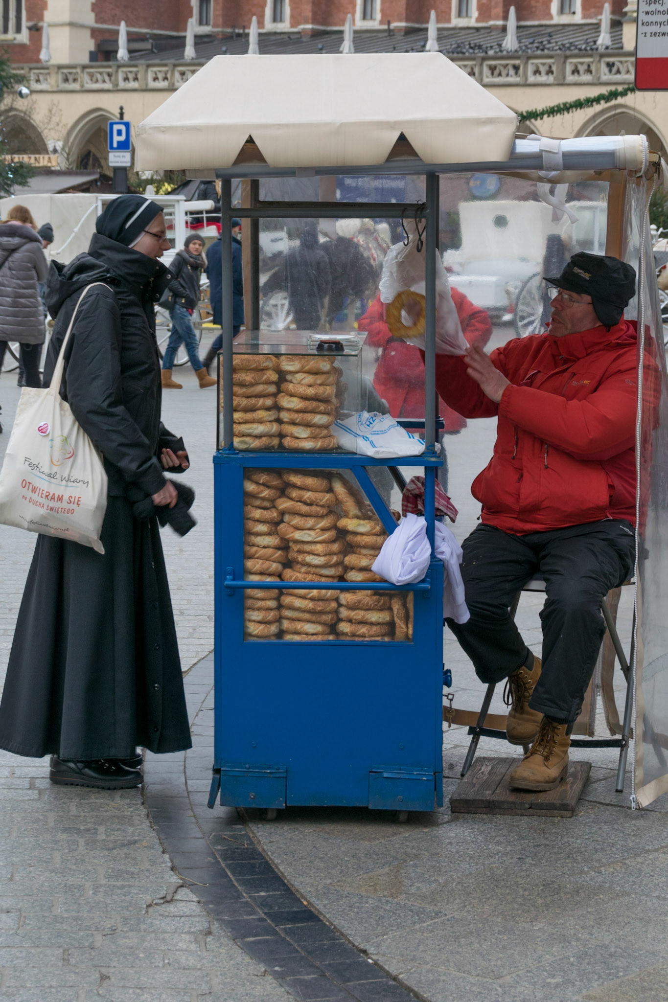 Bread seller, Krakow