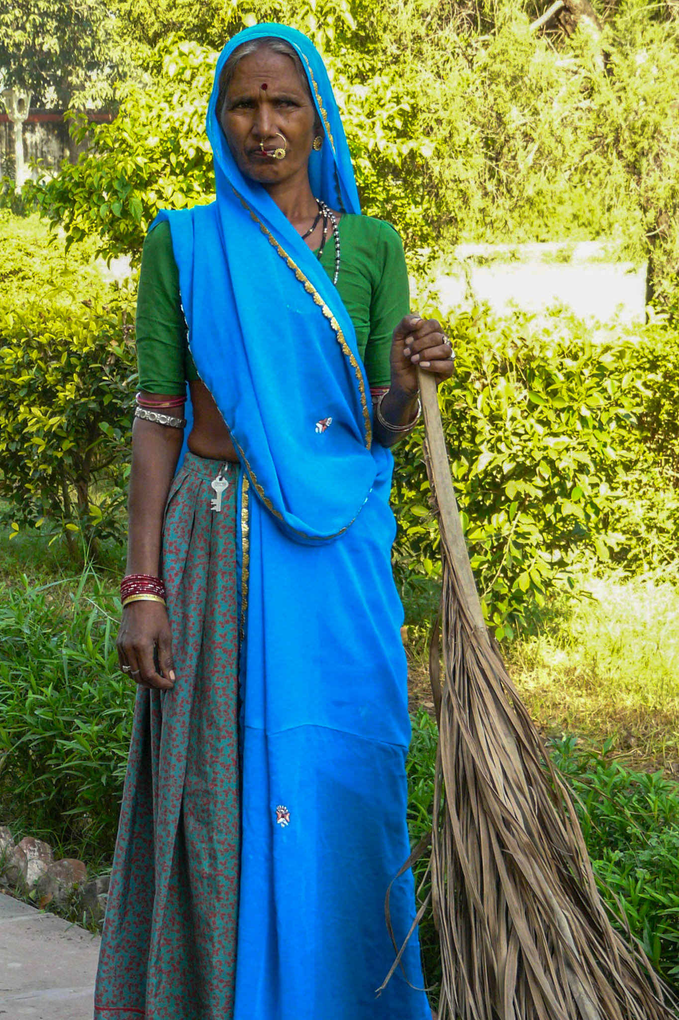 Lady in colourful sari, Udaipur, India