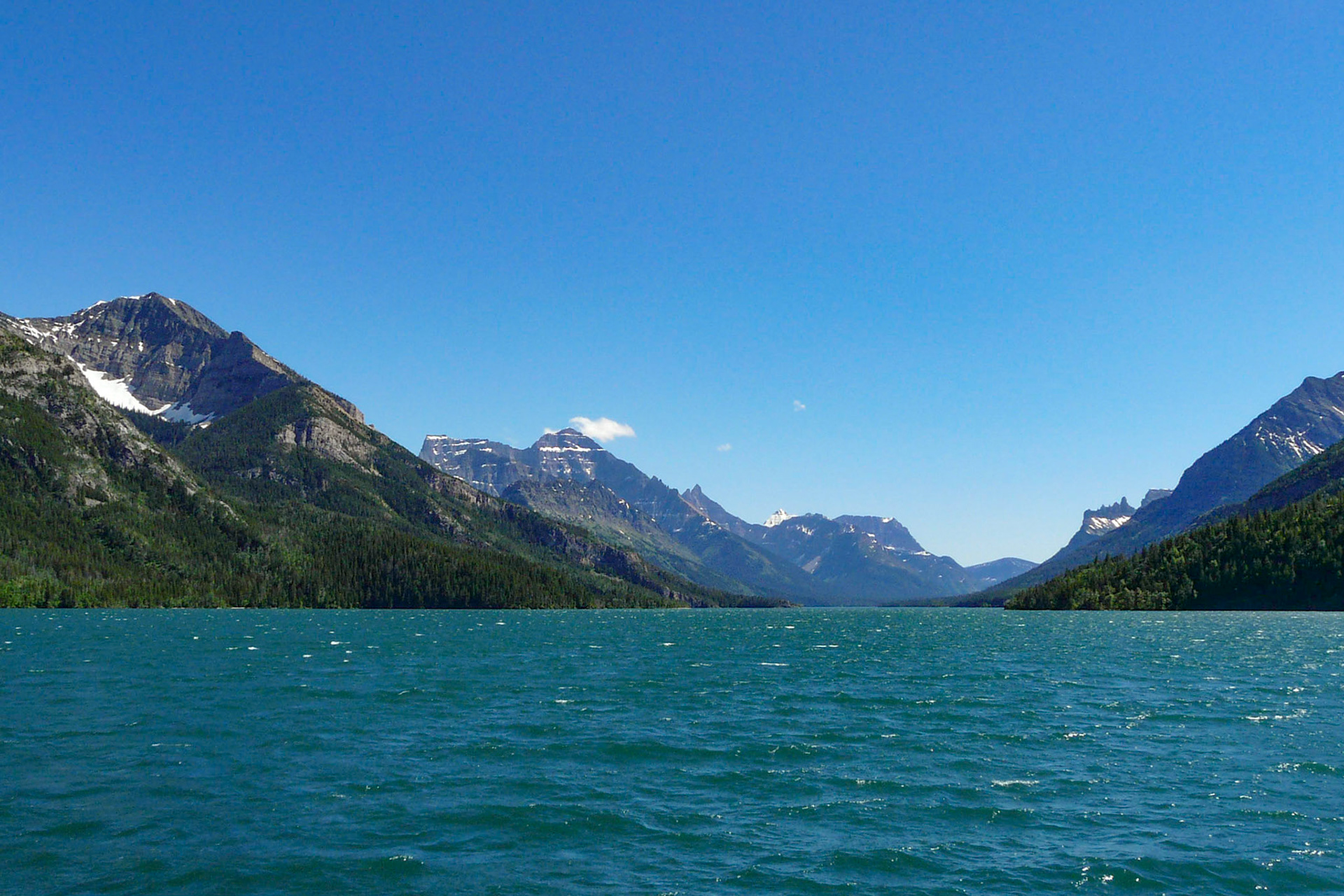 Waterton Lake (looking south towards Montana), AB