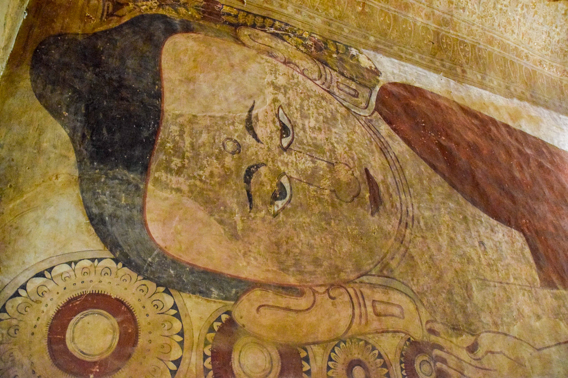 Mural of Reclining Buddha, Sulamani Temple, Bagan