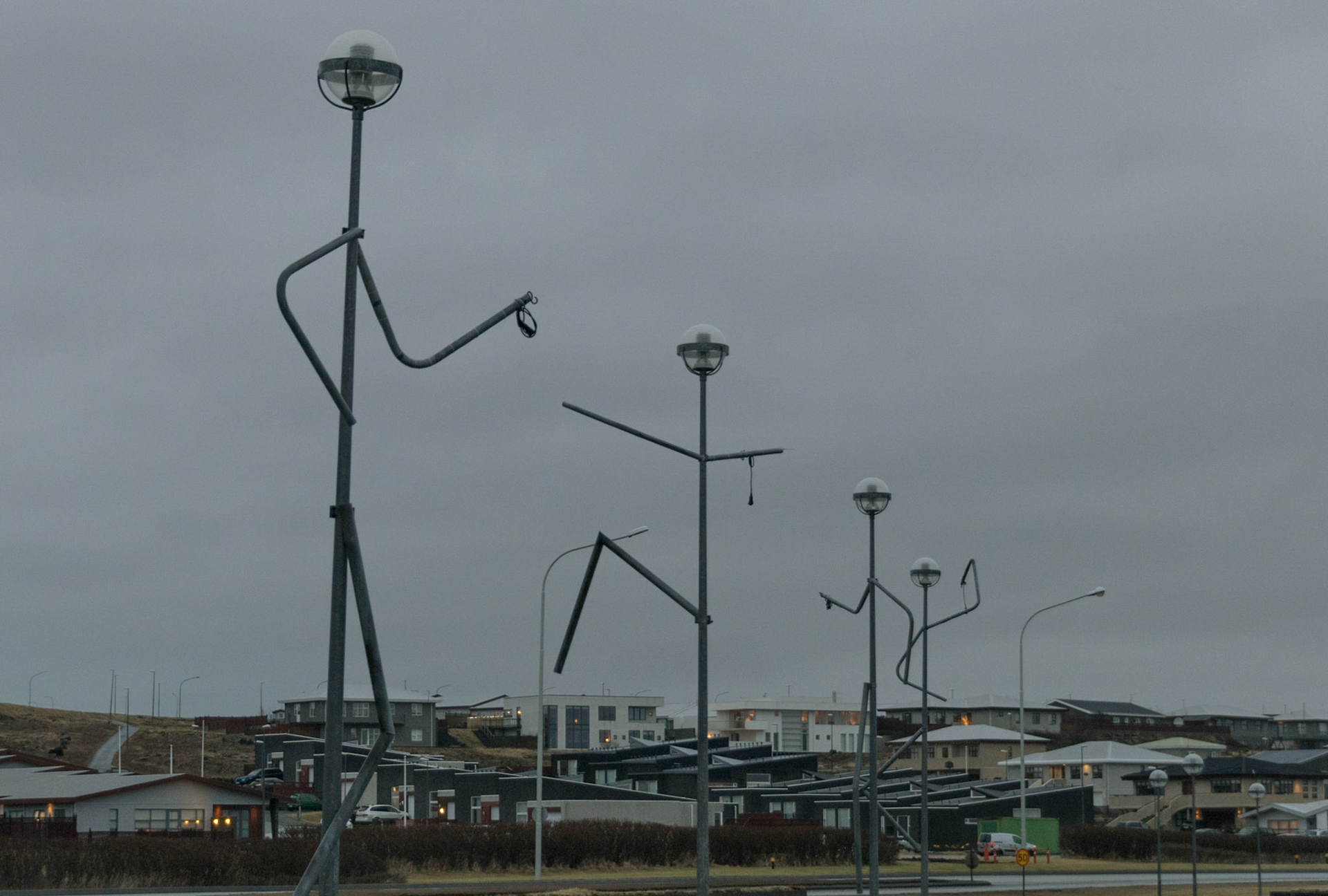 Funky streetlights, Keflavik, Iceland