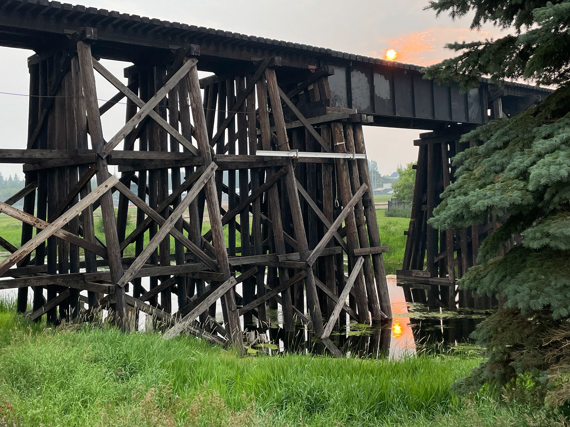 Old trestle bridge, Sturgeon River, St Albert