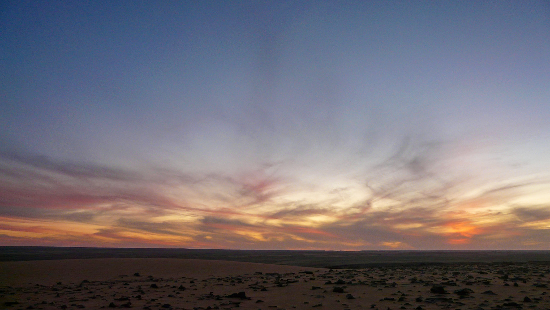Sunset at Camp 3, Wadi Can, Southern Akakus, Libya