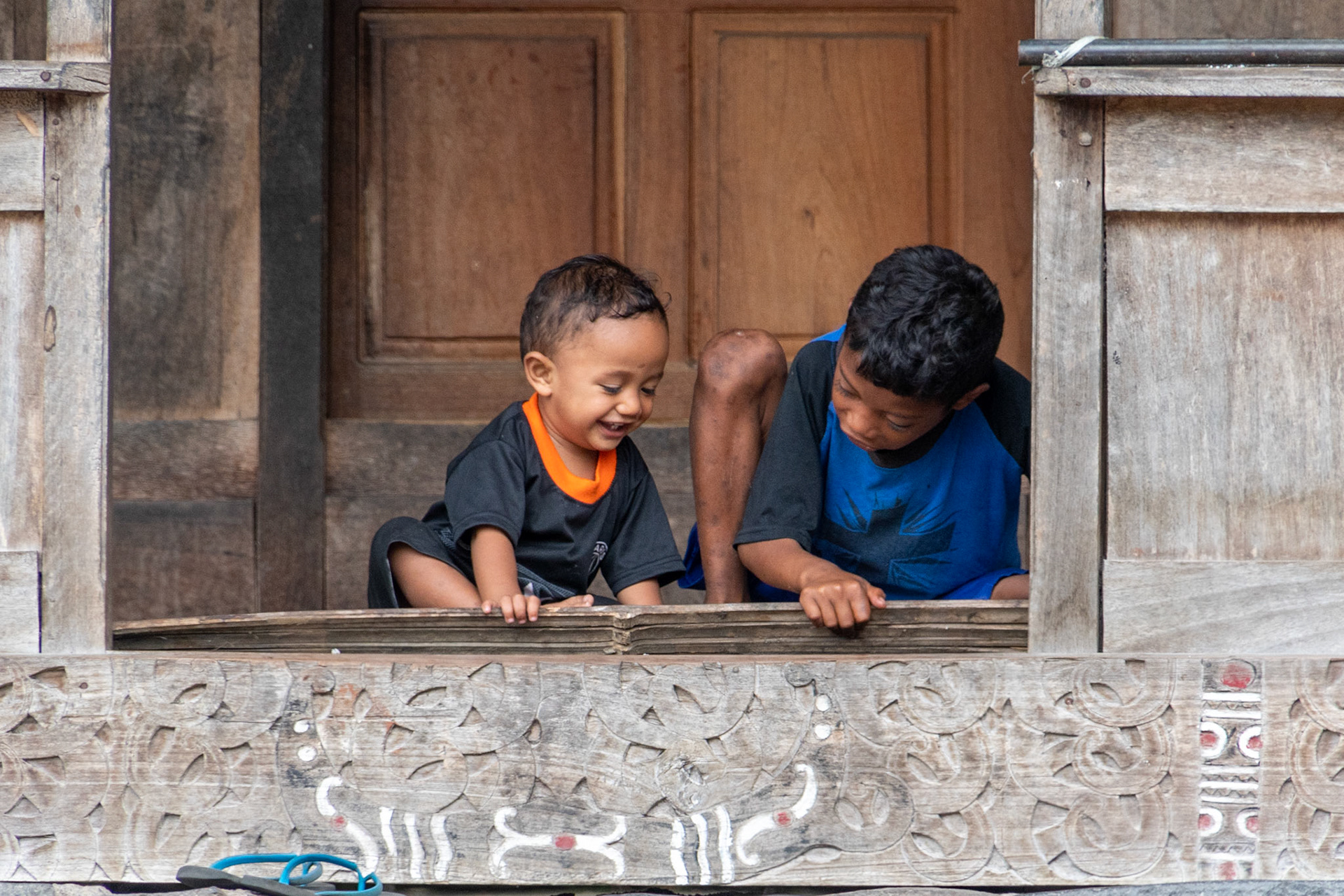 Two young boys, Bena Village, Flores, Indonesia, 2022
