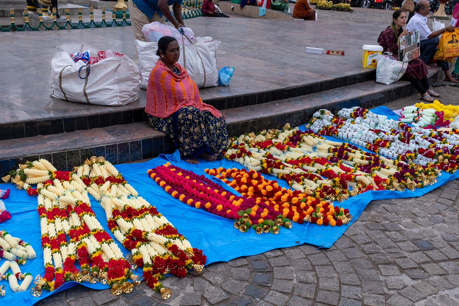Garland Seller, Devaraja Market, Mysuru