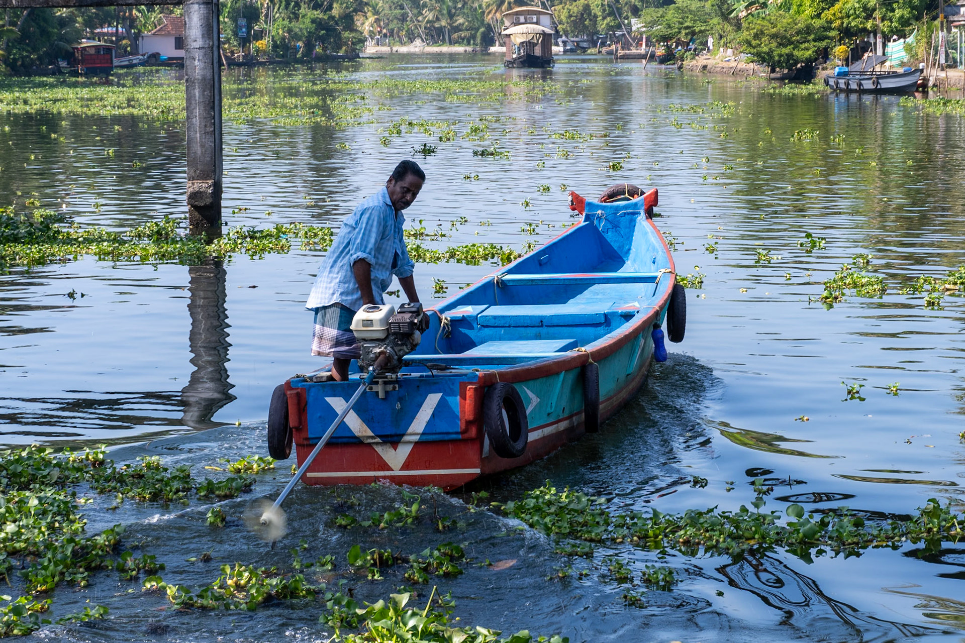 Fisherman, Backwaters, Alleppey