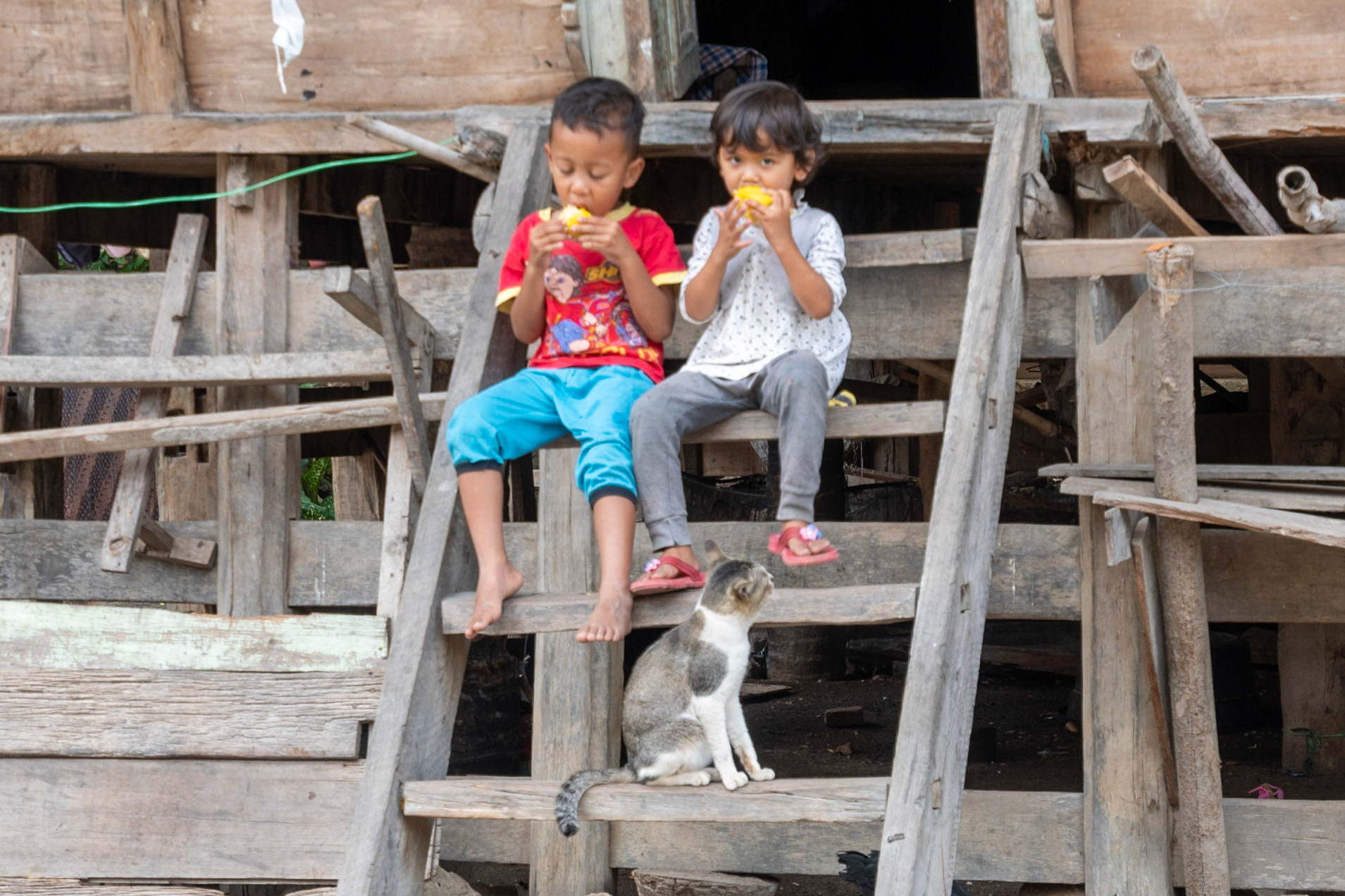 Children, Huta Raja, Samosir Island, Indonesia