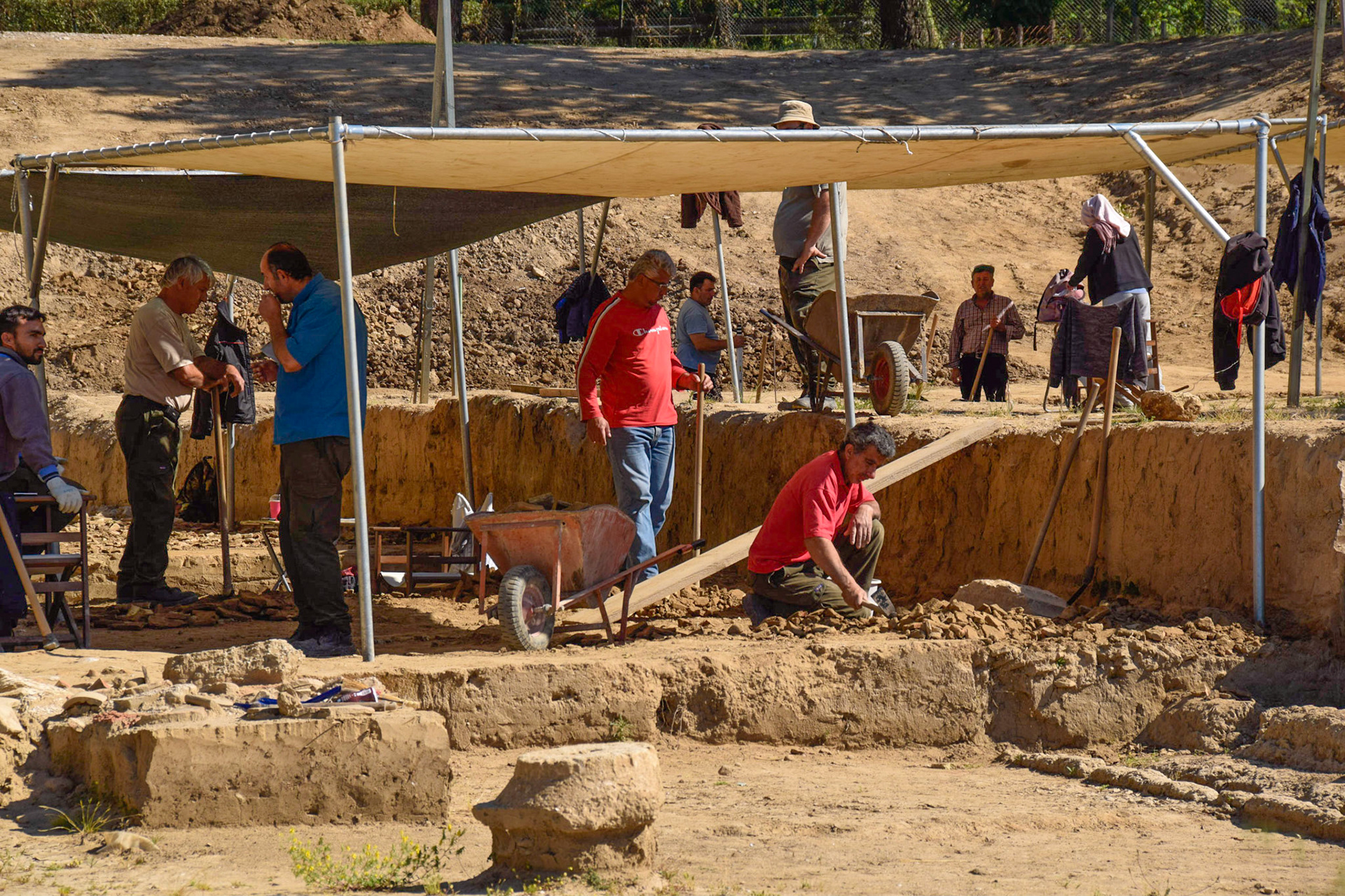Archaeologists, Olympia, Greece