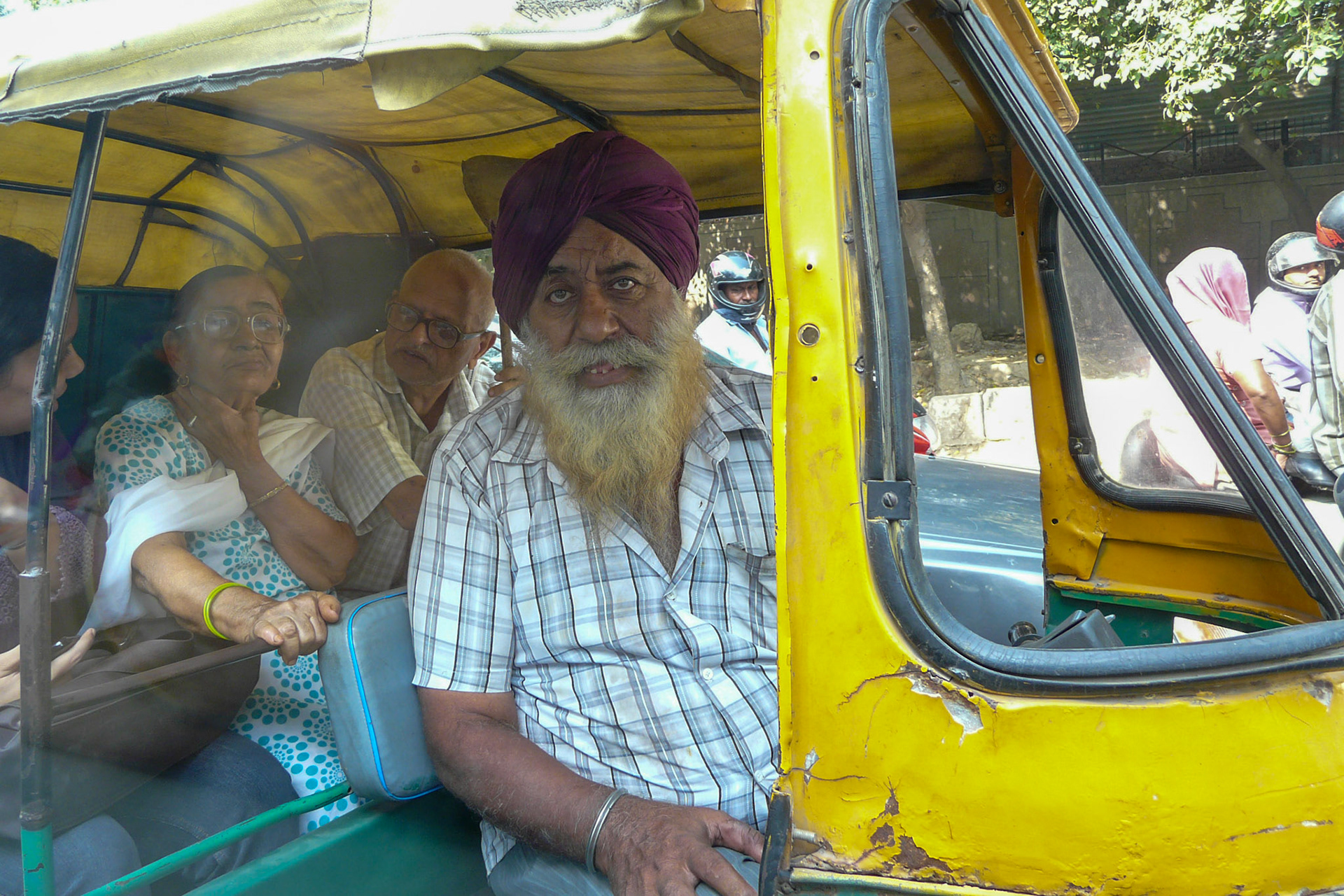 Tuk tuk driver, New Delhi, India