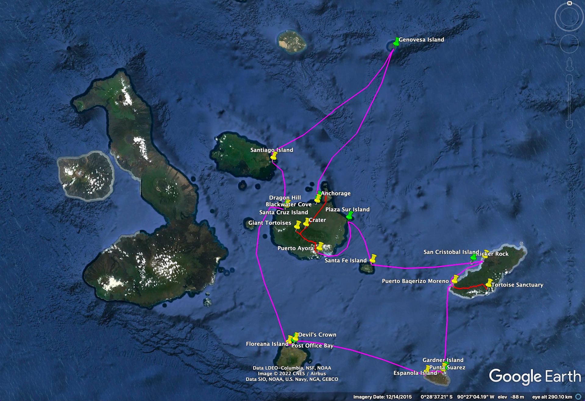 Map of Galapagos