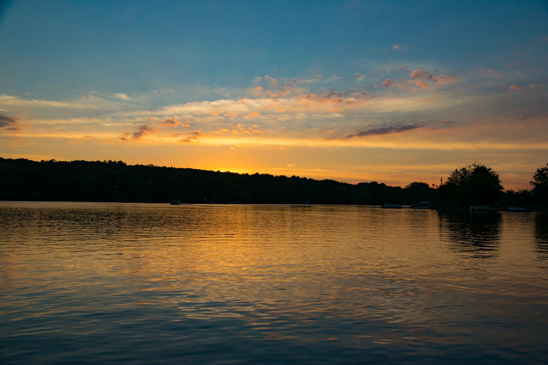 Sunset over Kayuta Lake, Forestport, United States of America