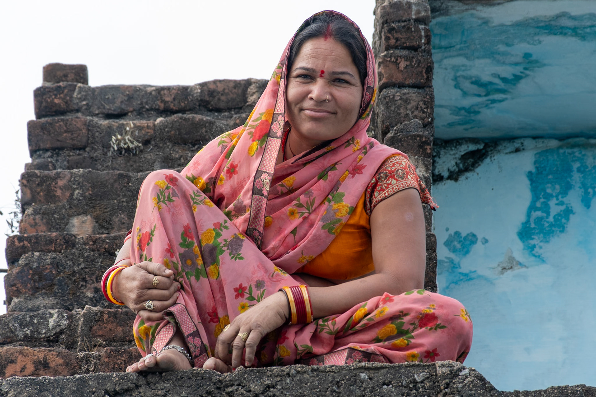 Happy lady, Khajuraho, India, 2024
