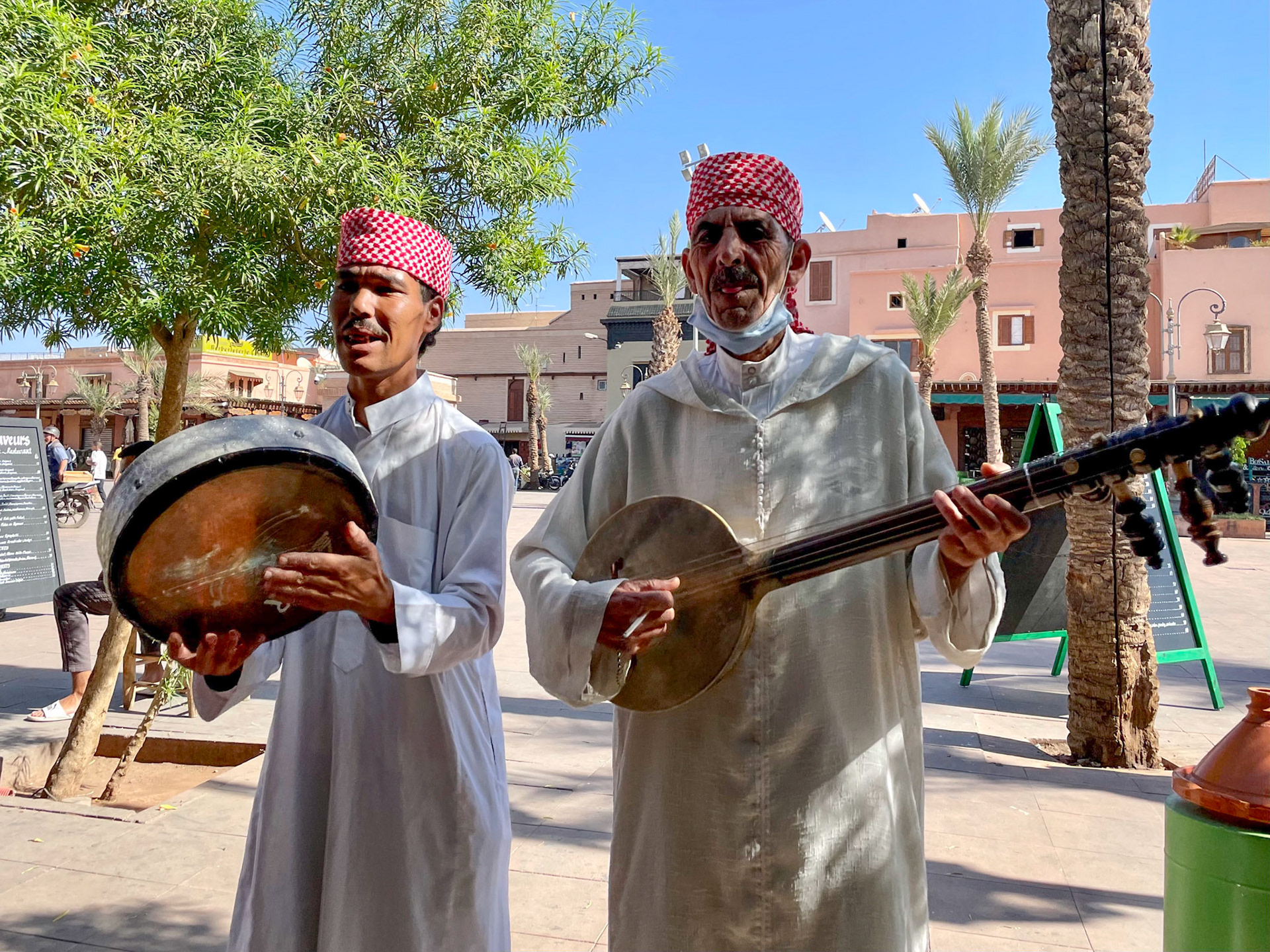 Street musicians, Marrakech, Morocco, 2021