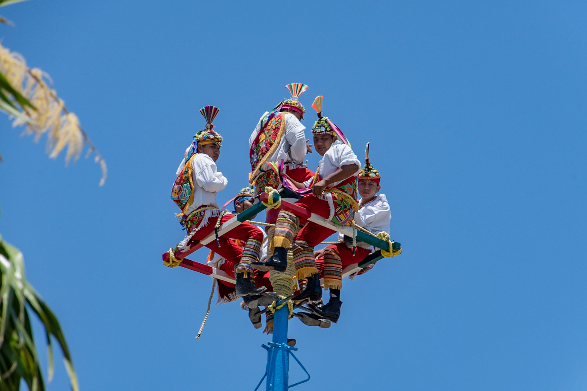 Whirling dancers, Tulum, Mexico