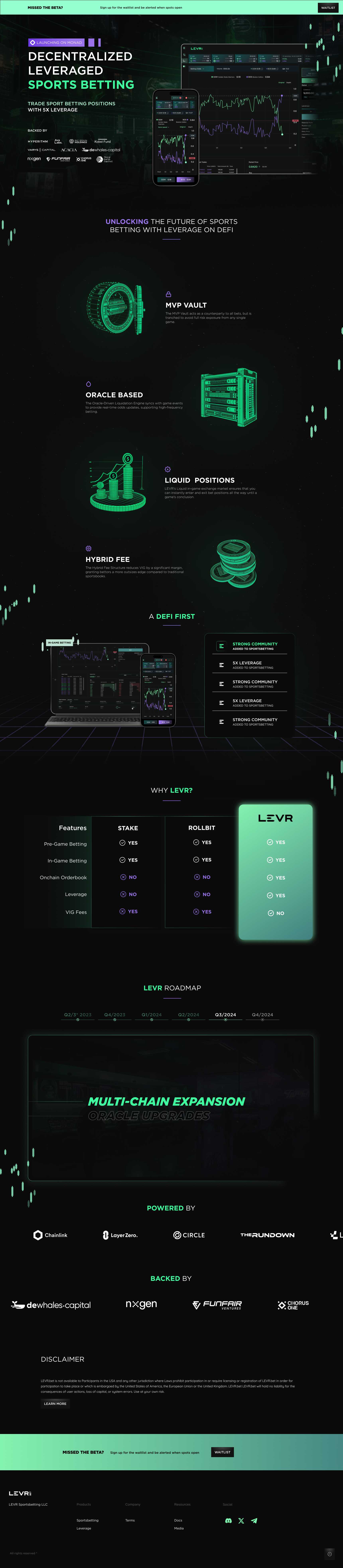 LEVR - Landingpage