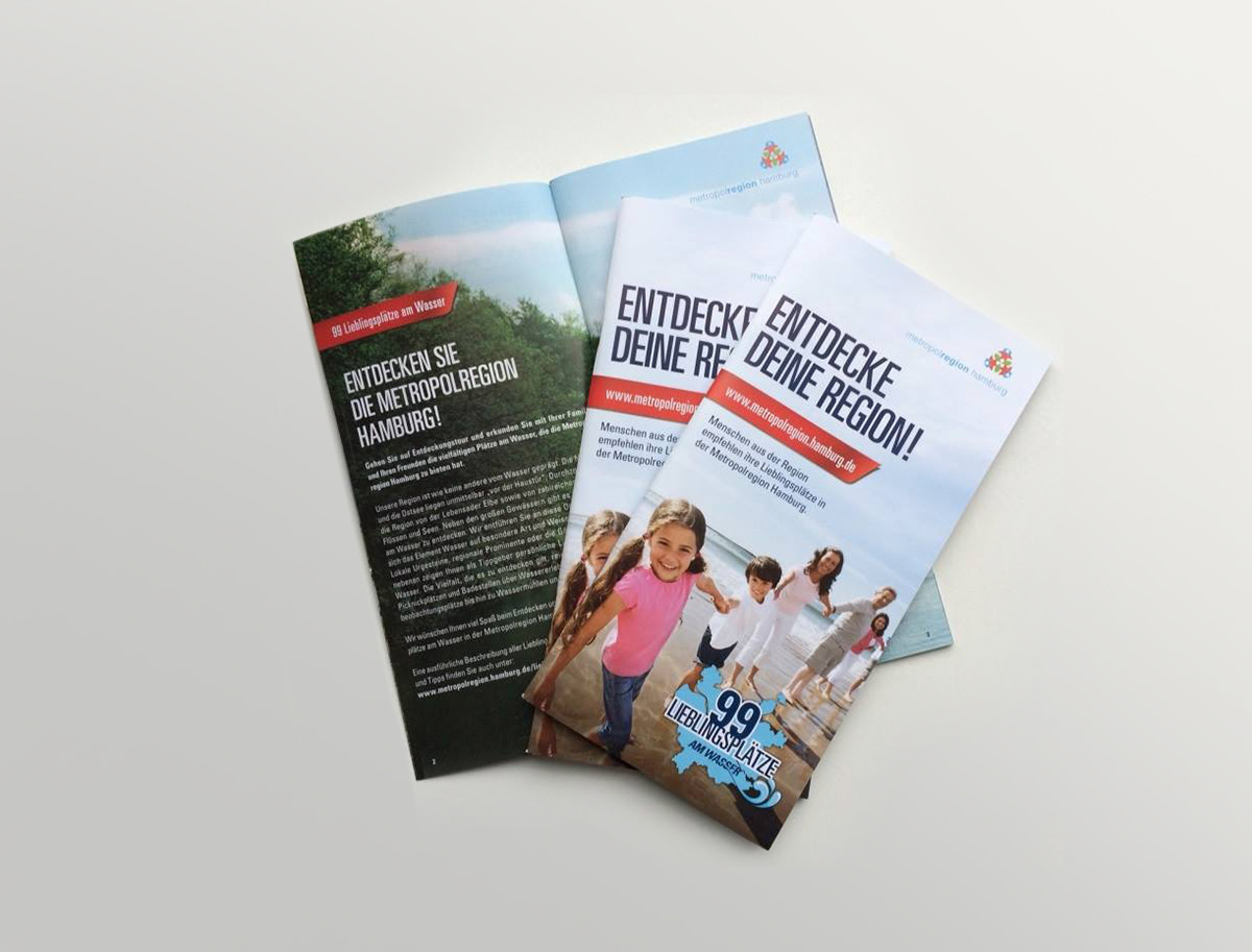 Hamburg Marketing GmbH // 99-Lieblingsplätze-Kampagne Flyer